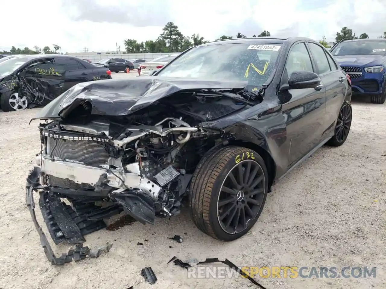 2 Photograph of a damaged car W1KWF6EB5MR636927 MERCEDES-BENZ C-CLASS 2021