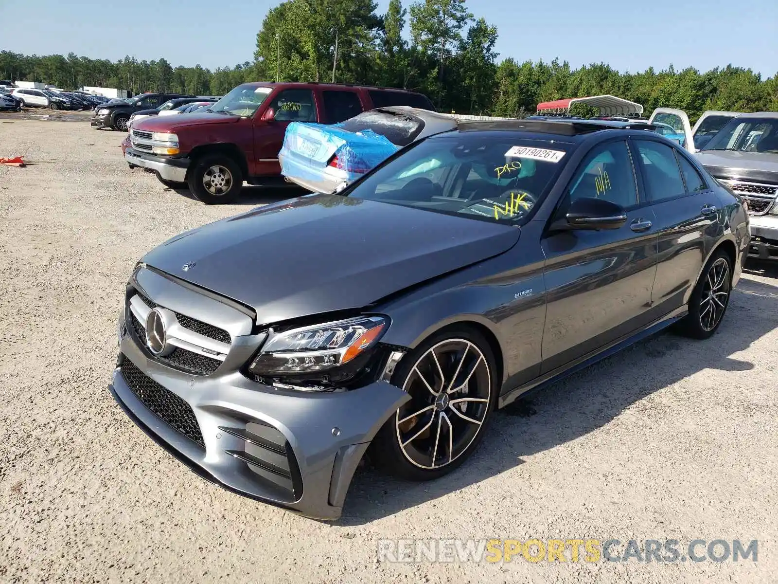 2 Photograph of a damaged car W1KWF6EB6MR622678 MERCEDES-BENZ C-CLASS 2021