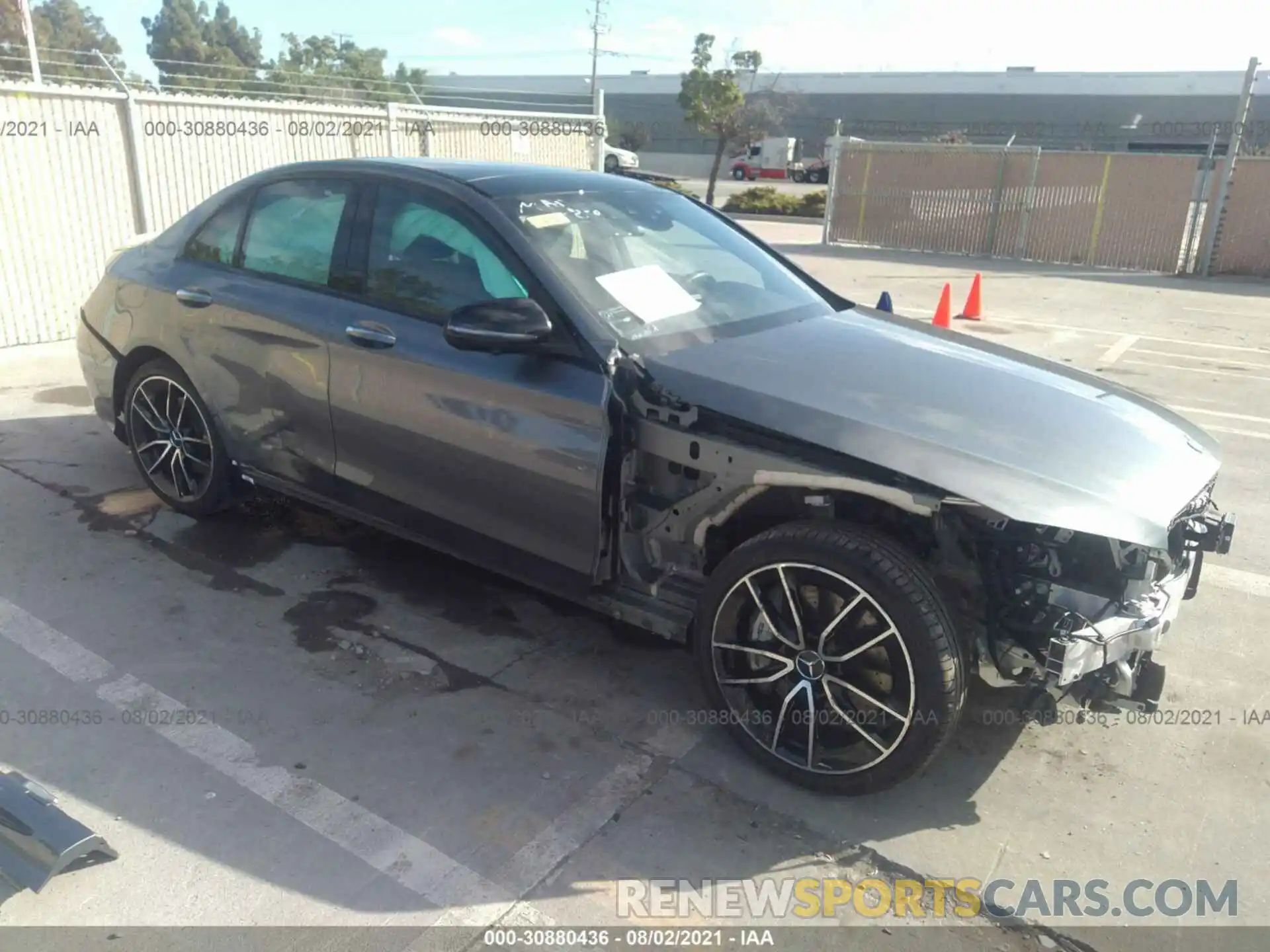 1 Photograph of a damaged car W1KWF6EB7MR612483 MERCEDES-BENZ C-CLASS 2021