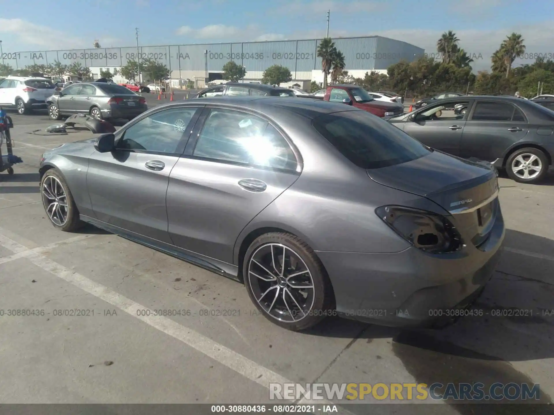 3 Photograph of a damaged car W1KWF6EB7MR612483 MERCEDES-BENZ C-CLASS 2021