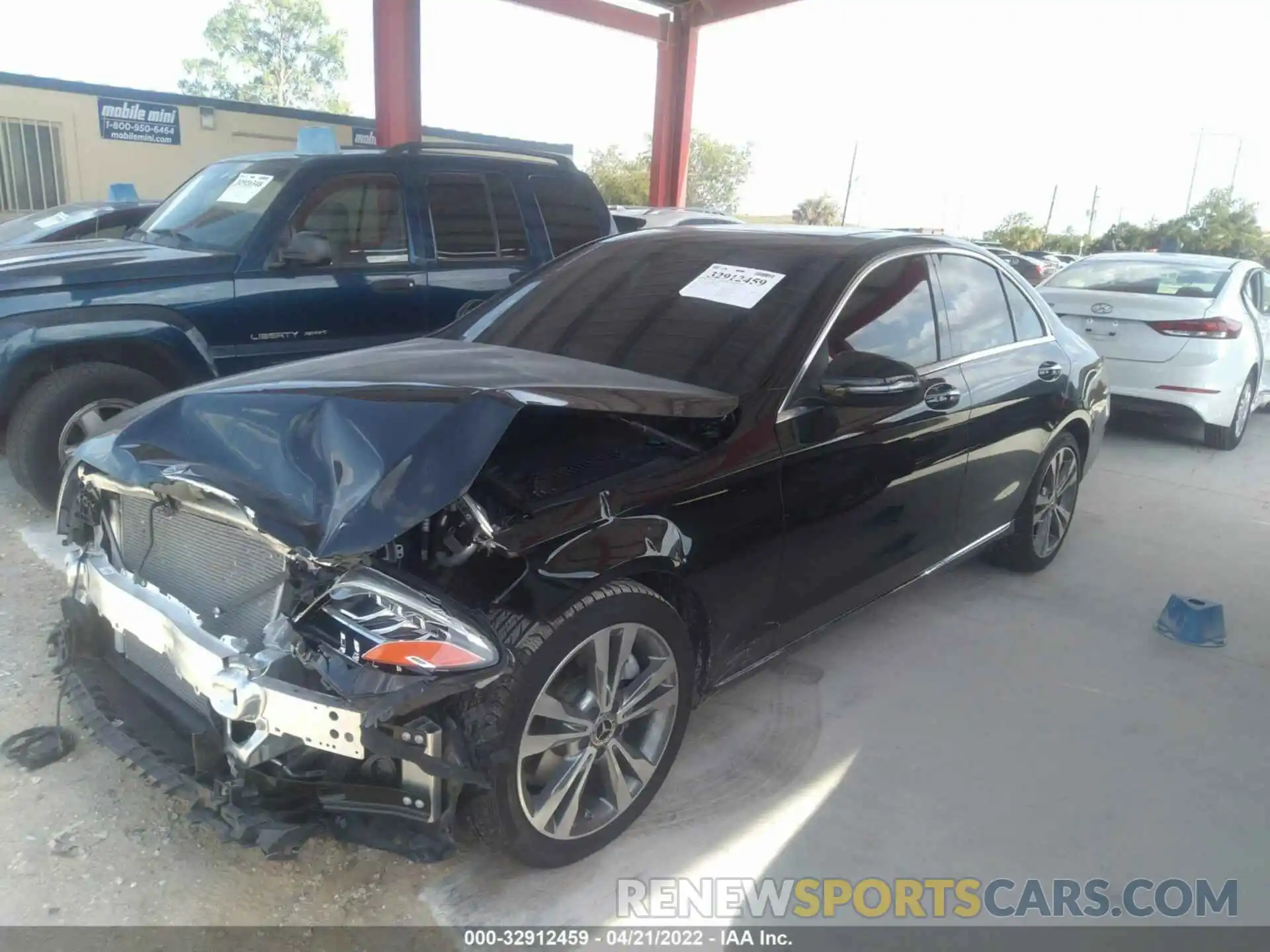 2 Photograph of a damaged car W1KWF8DB0MR607946 MERCEDES-BENZ C-CLASS 2021