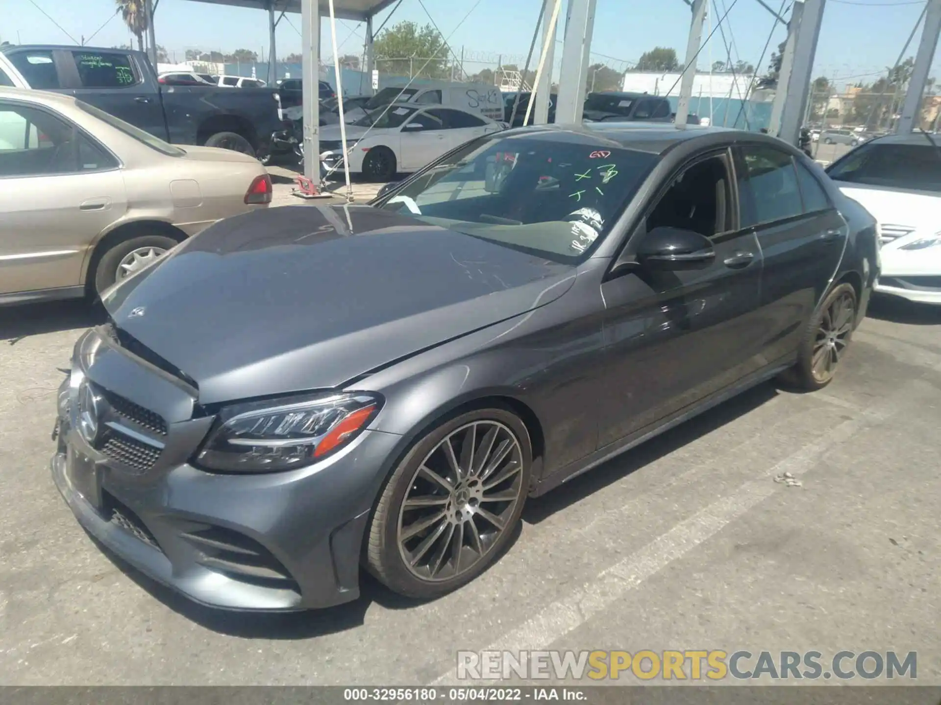 2 Photograph of a damaged car W1KWF8DB0MR617263 MERCEDES-BENZ C-CLASS 2021