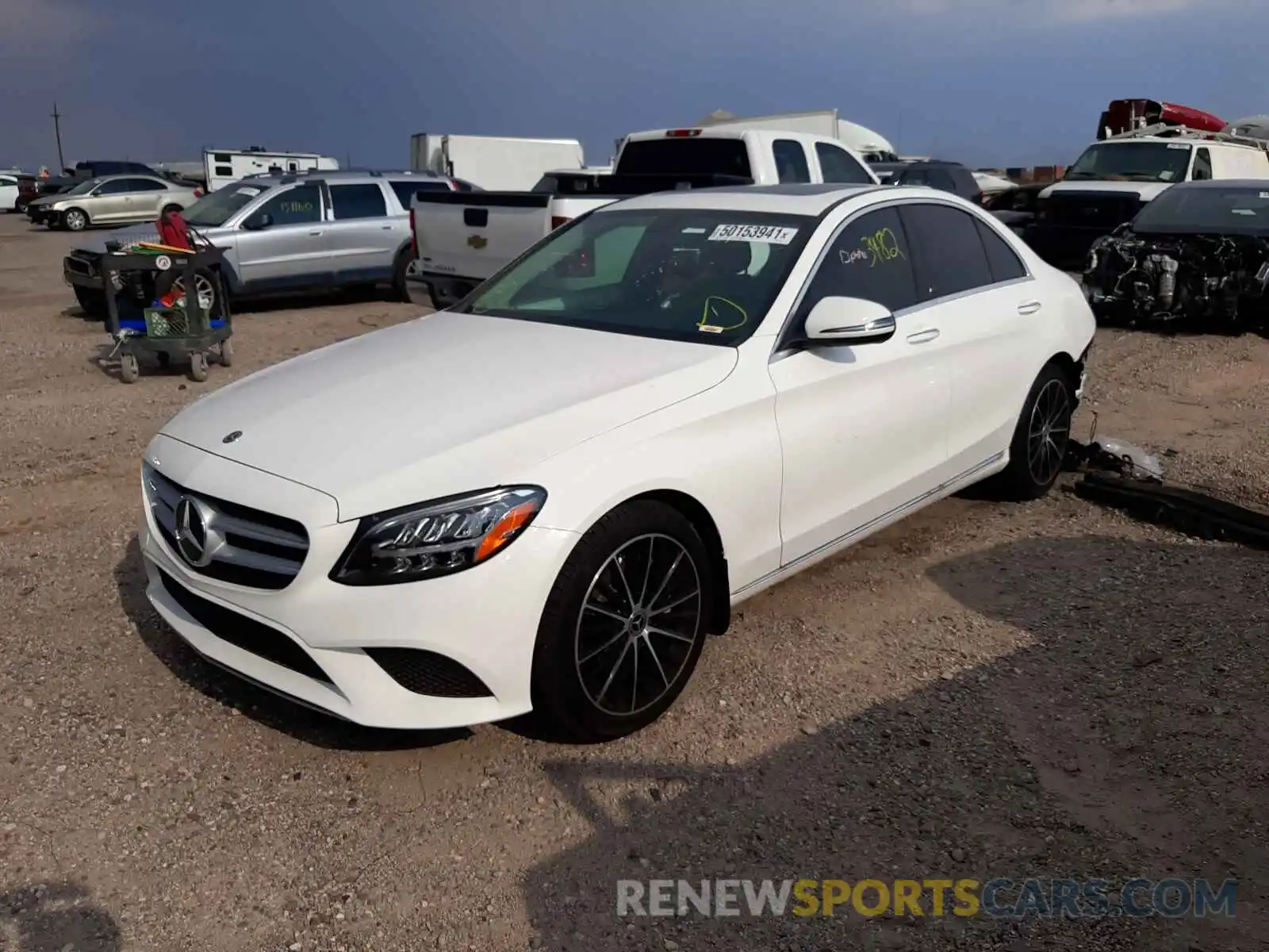 2 Photograph of a damaged car W1KWF8DB0MR623936 MERCEDES-BENZ C-CLASS 2021