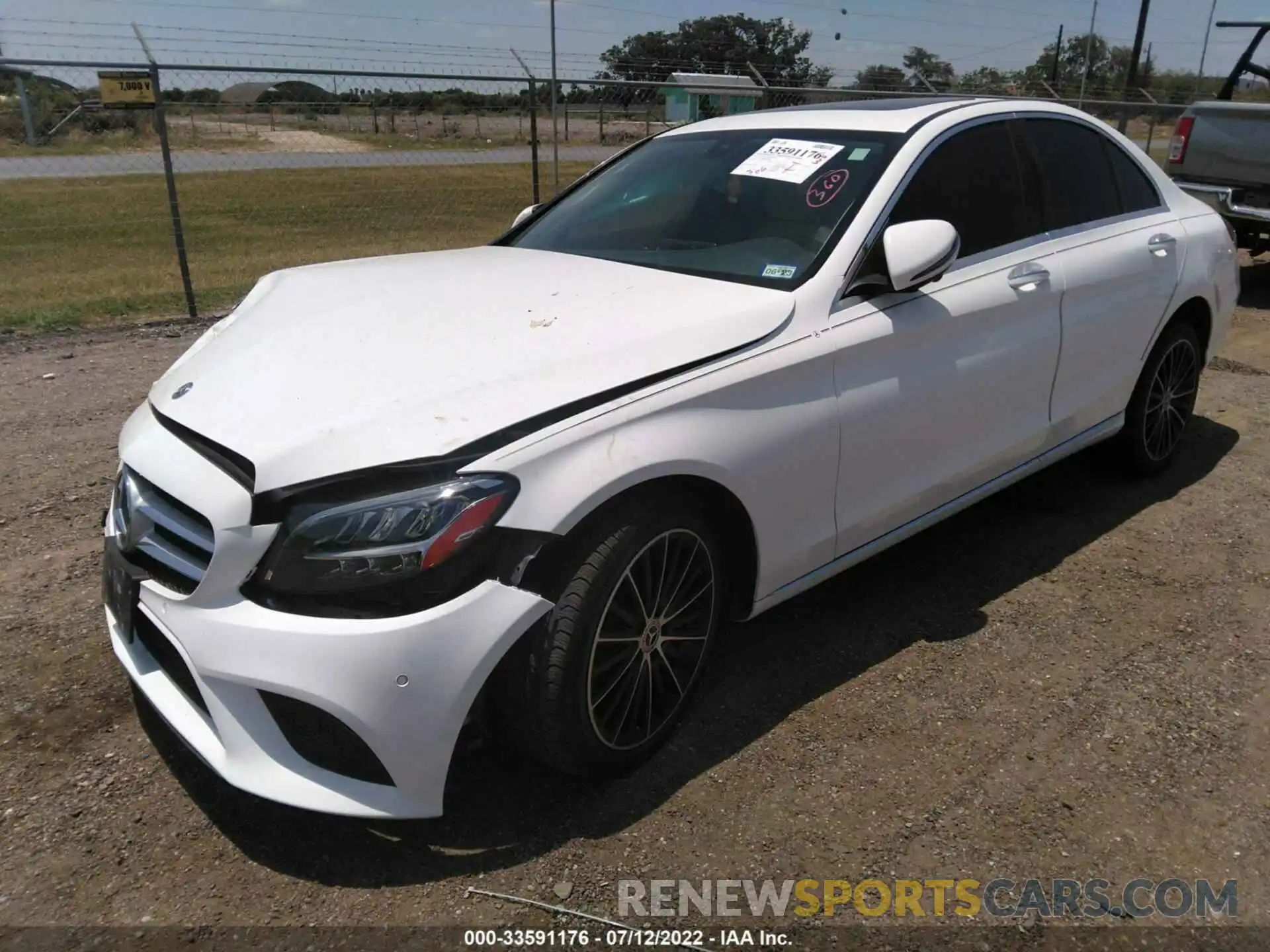 2 Photograph of a damaged car W1KWF8DB0MR644687 MERCEDES-BENZ C-CLASS 2021