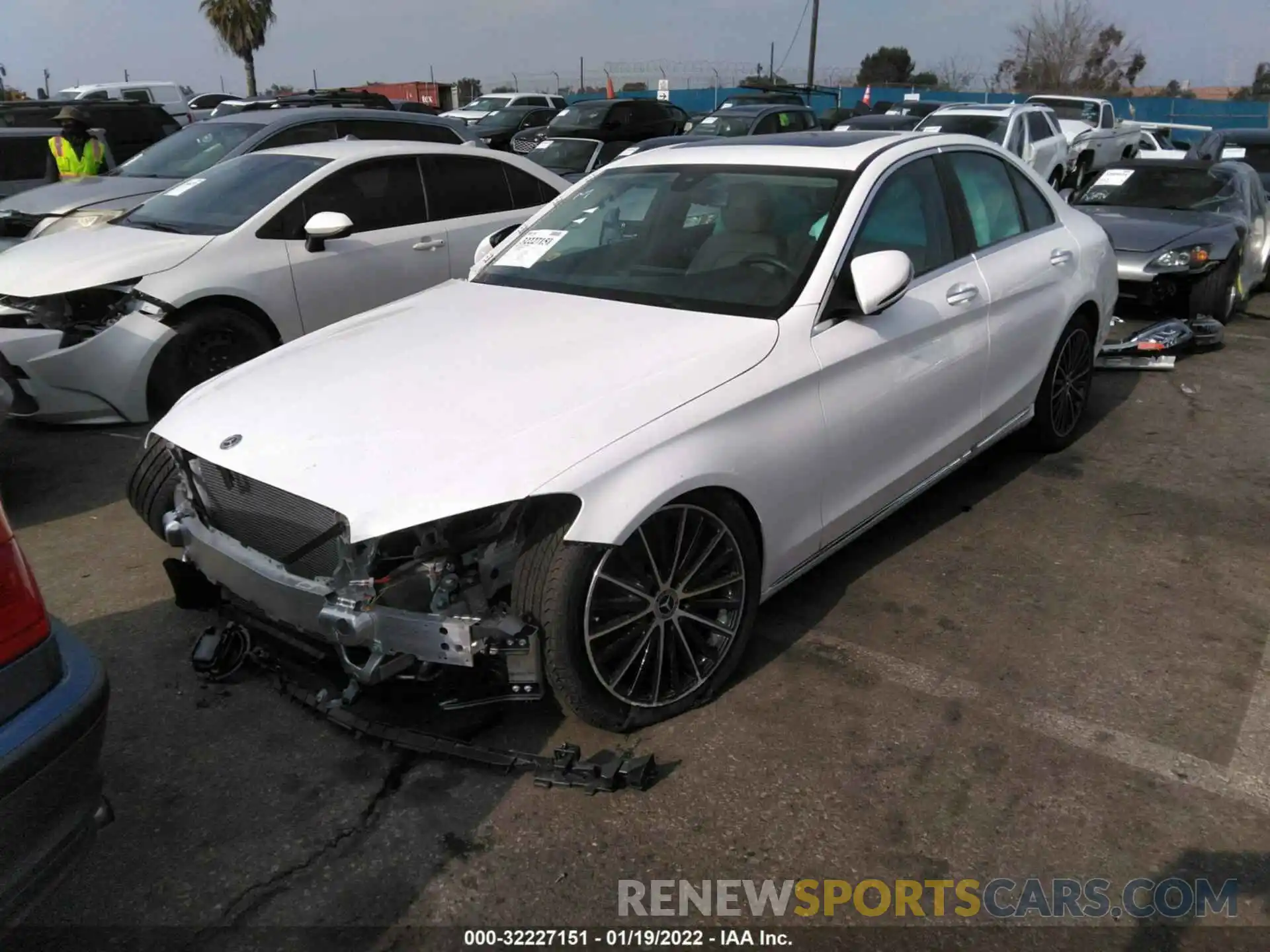 2 Photograph of a damaged car W1KWF8DB0MR648321 MERCEDES-BENZ C-CLASS 2021