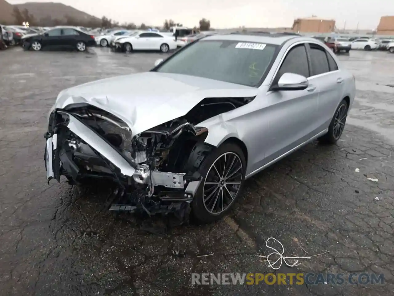 2 Photograph of a damaged car W1KWF8DB0MR650327 MERCEDES-BENZ C-CLASS 2021