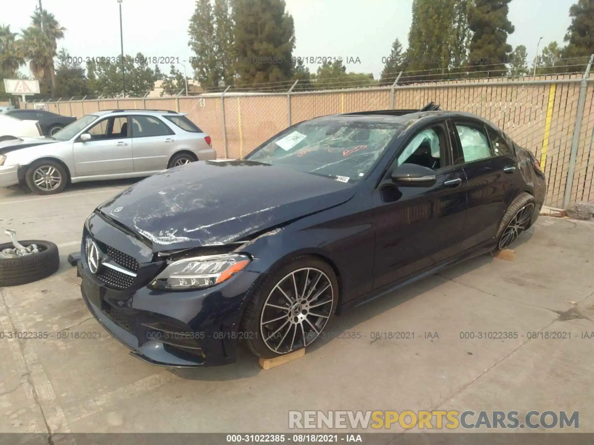 2 Photograph of a damaged car W1KWF8DB1MR604389 MERCEDES-BENZ C-CLASS 2021