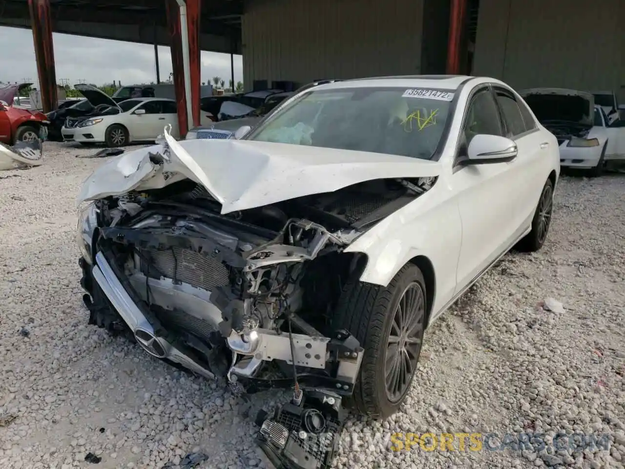 2 Photograph of a damaged car W1KWF8DB1MR612170 MERCEDES-BENZ C-CLASS 2021