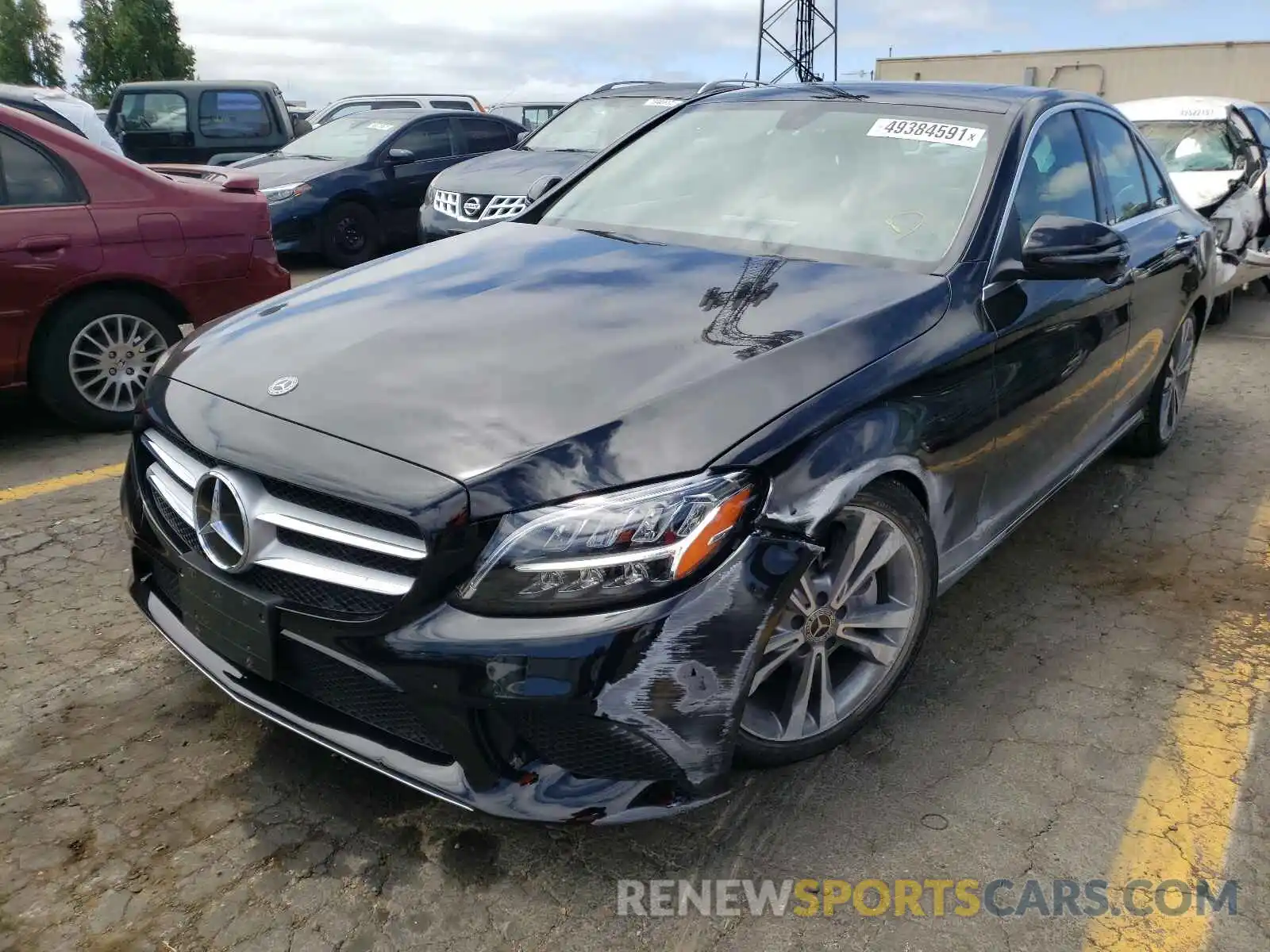 2 Photograph of a damaged car W1KWF8DB1MR616056 MERCEDES-BENZ C-CLASS 2021