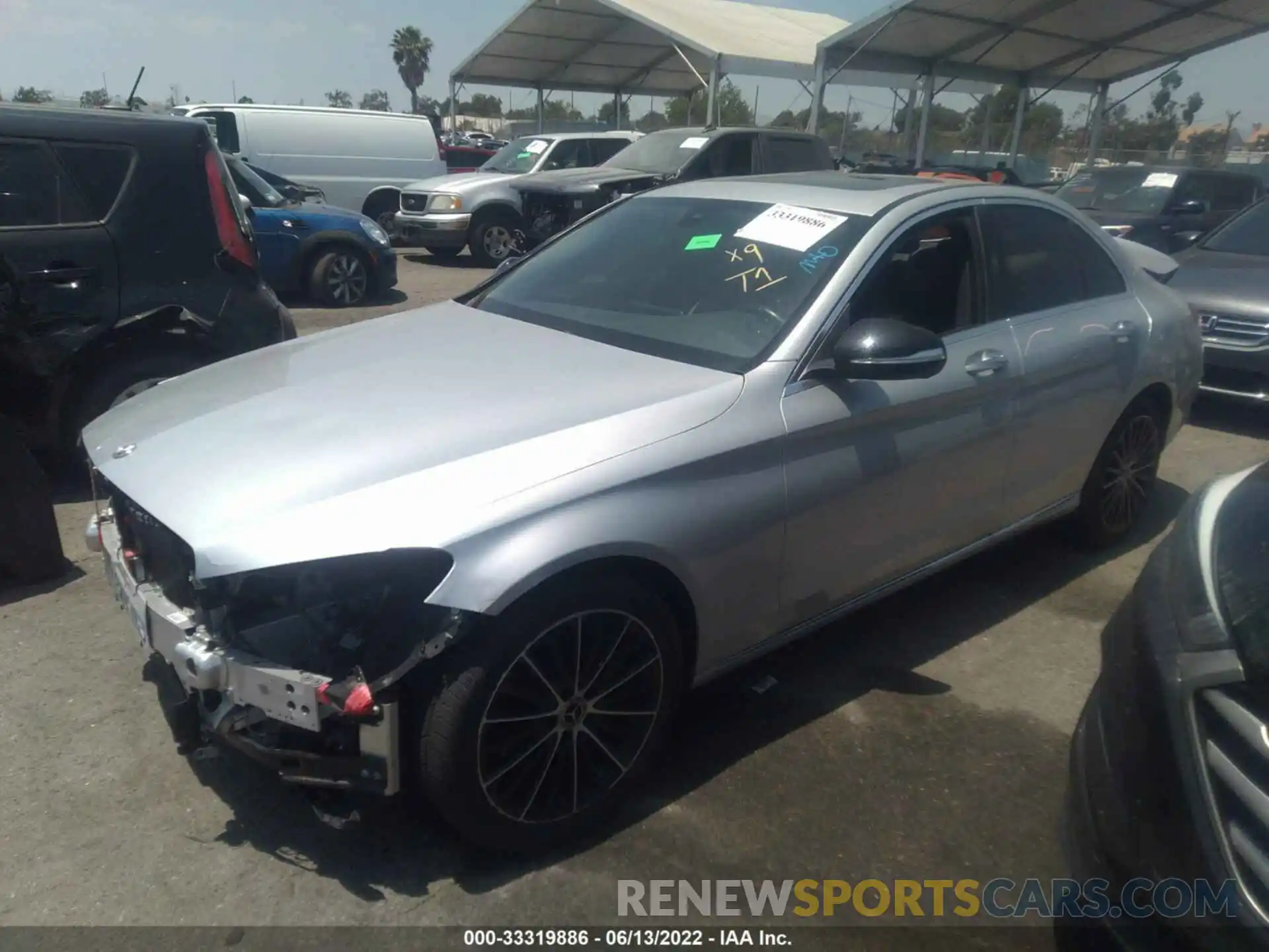 2 Photograph of a damaged car W1KWF8DB1MR626098 MERCEDES-BENZ C-CLASS 2021