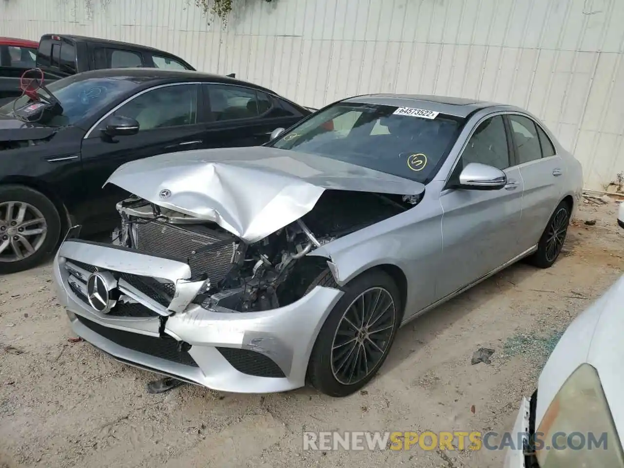 2 Photograph of a damaged car W1KWF8DB1MR633651 MERCEDES-BENZ C-CLASS 2021