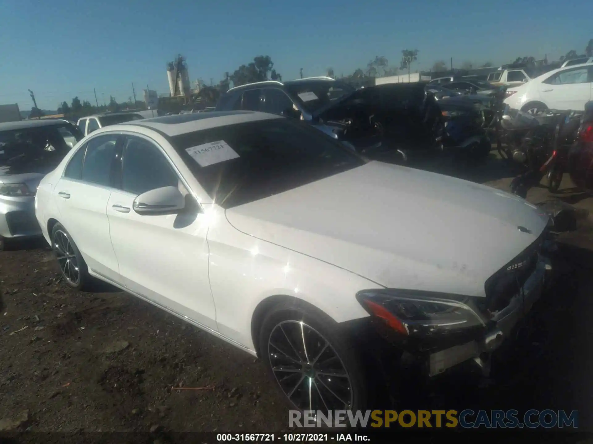 1 Photograph of a damaged car W1KWF8DB1MR646366 MERCEDES-BENZ C-CLASS 2021