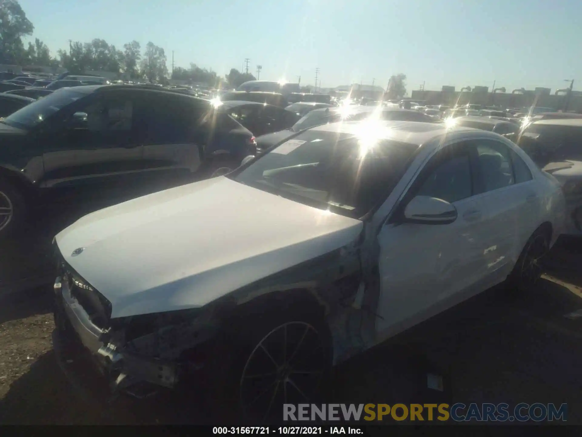 2 Photograph of a damaged car W1KWF8DB1MR646366 MERCEDES-BENZ C-CLASS 2021