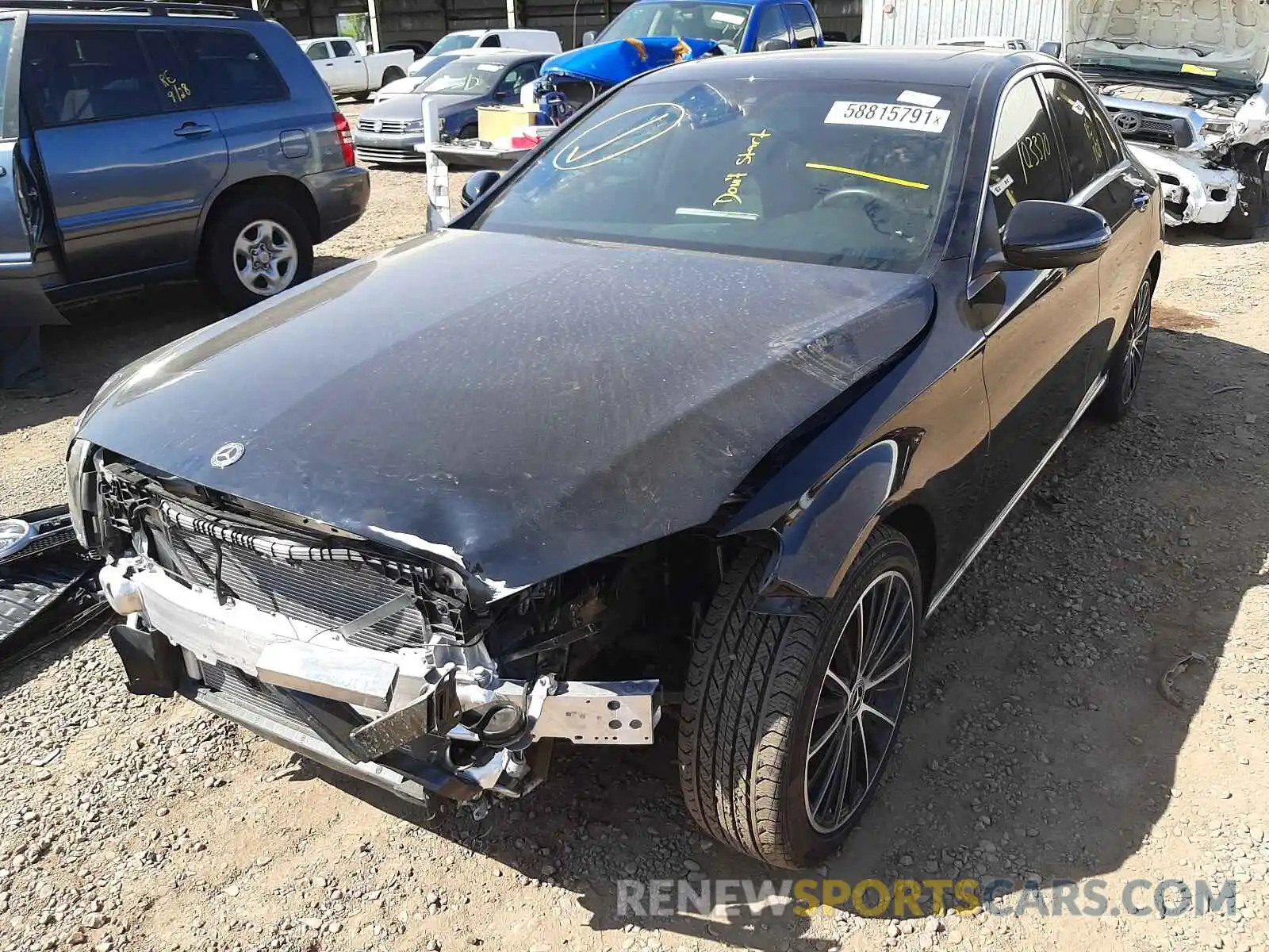 2 Photograph of a damaged car W1KWF8DB2MR604479 MERCEDES-BENZ C-CLASS 2021