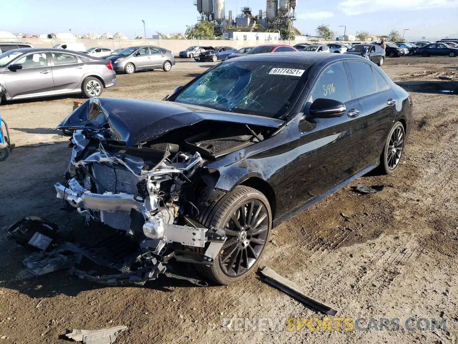 2 Photograph of a damaged car W1KWF8DB2MR609035 MERCEDES-BENZ C-CLASS 2021