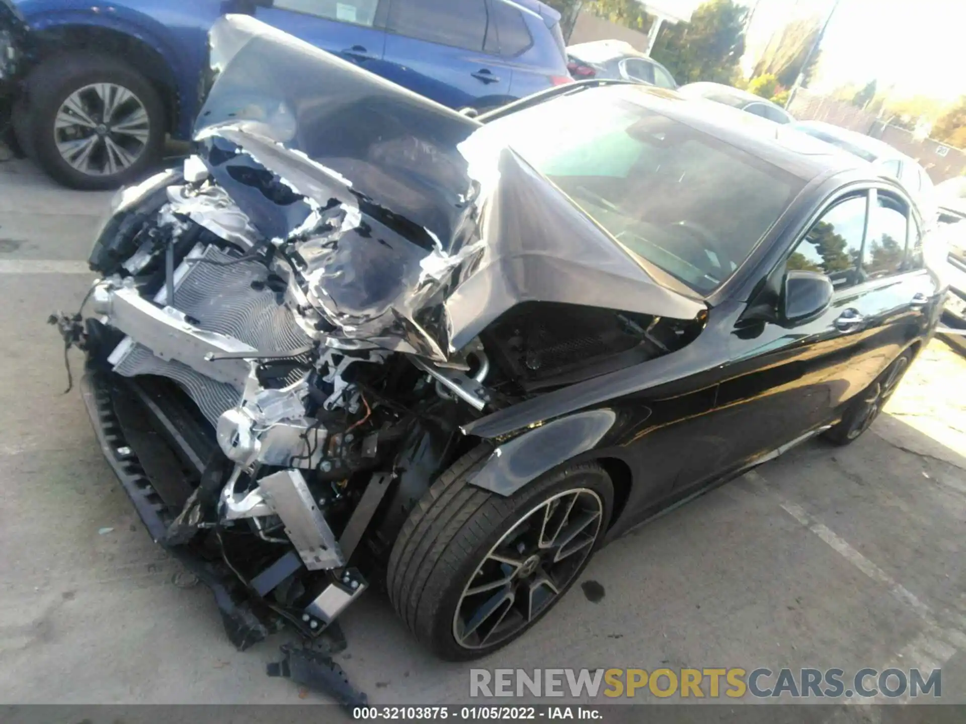 2 Photograph of a damaged car W1KWF8DB3MR605317 MERCEDES-BENZ C-CLASS 2021