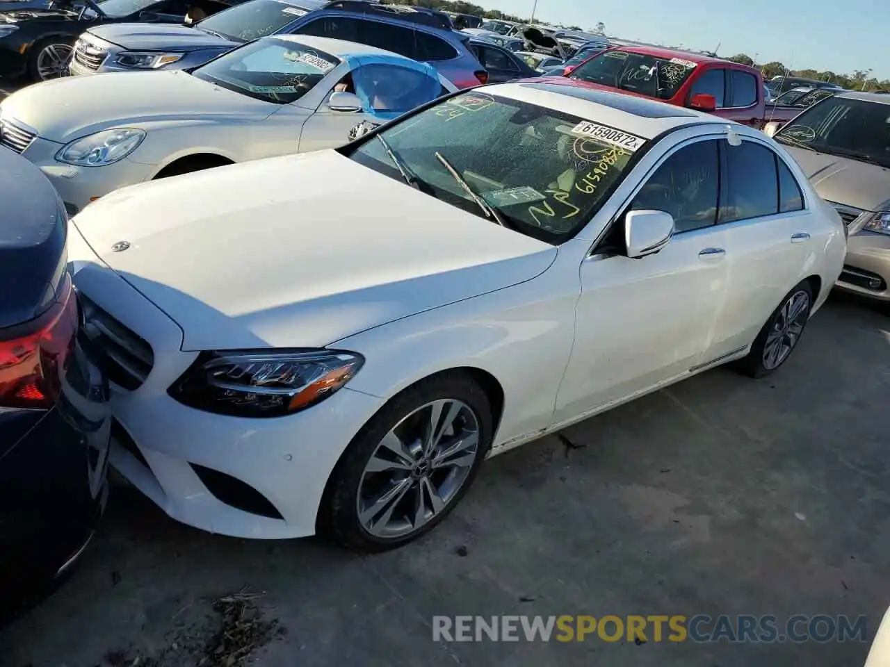 2 Photograph of a damaged car W1KWF8DB3MR609948 MERCEDES-BENZ C-CLASS 2021