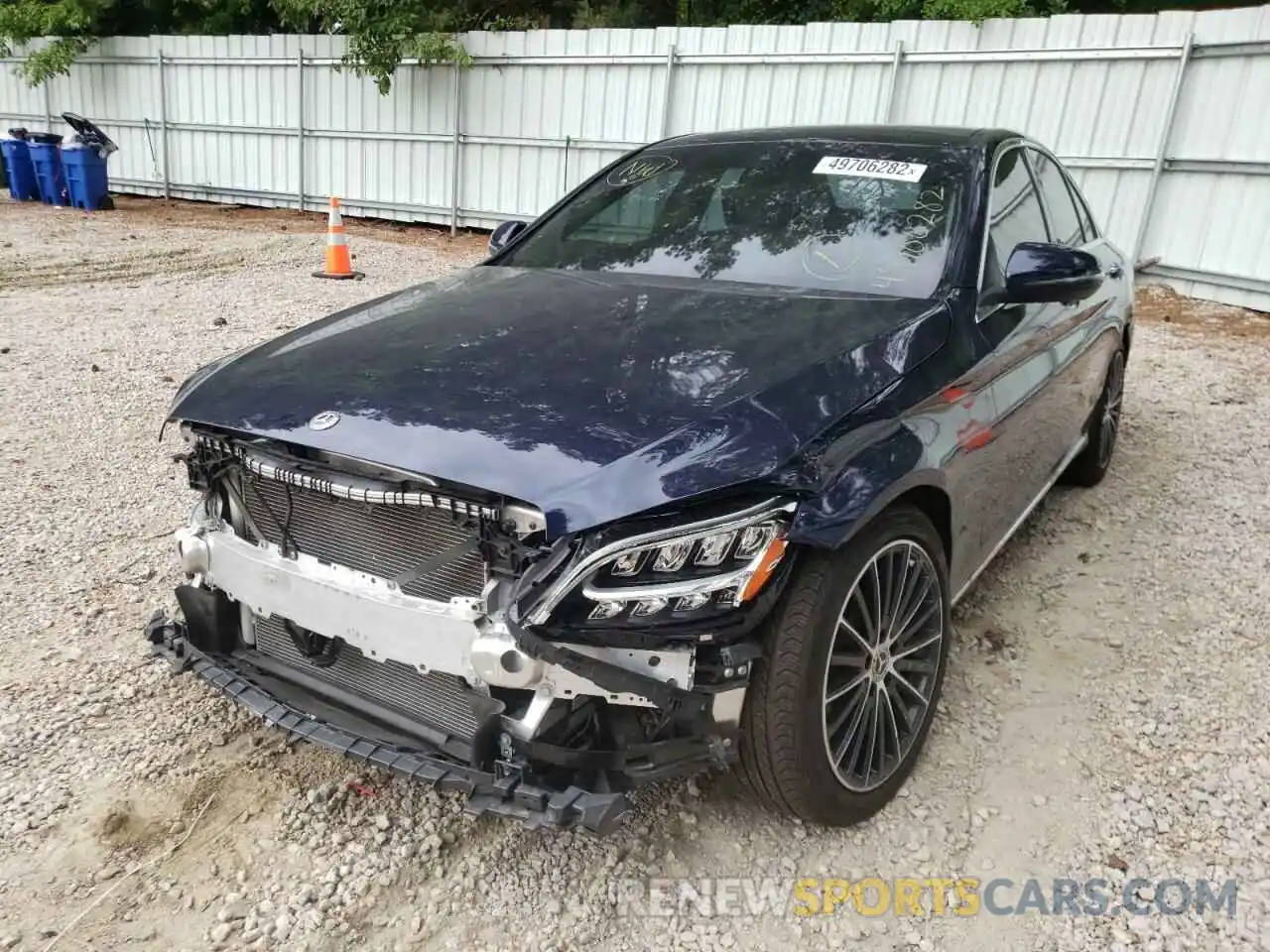 2 Photograph of a damaged car W1KWF8DB3MR632341 MERCEDES-BENZ C-CLASS 2021