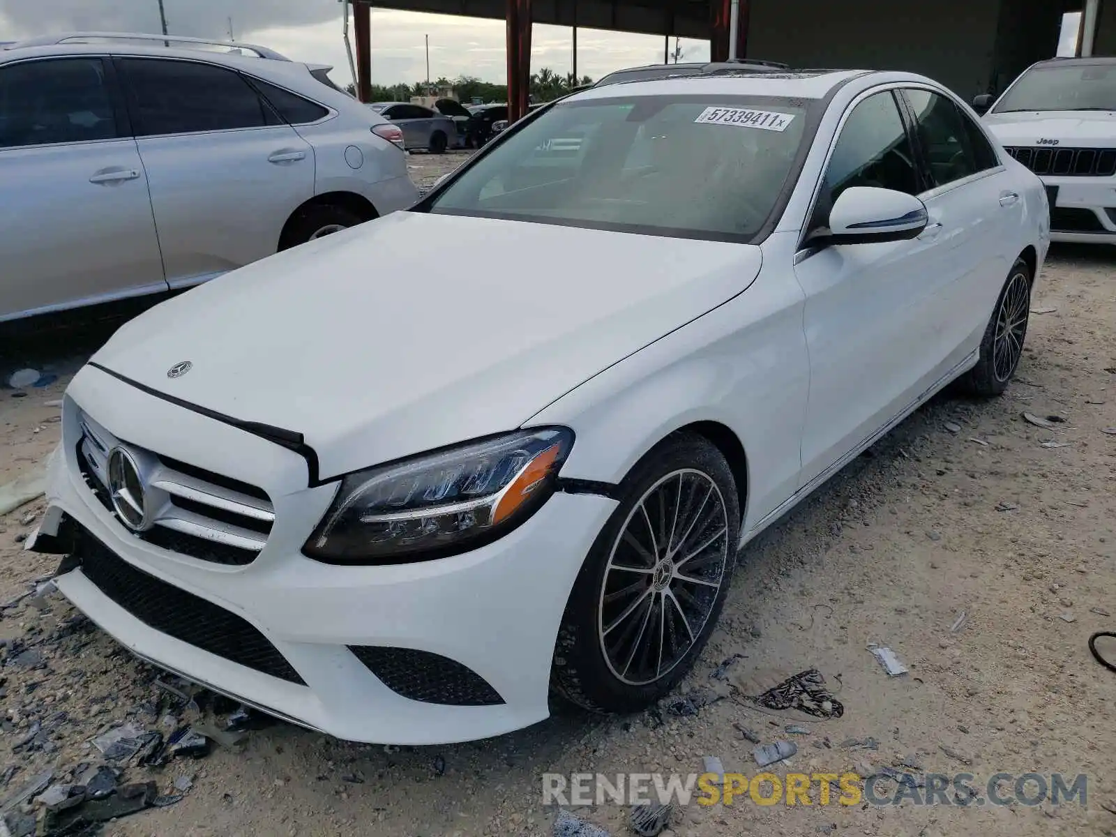 2 Photograph of a damaged car W1KWF8DB3MR645400 MERCEDES-BENZ C-CLASS 2021