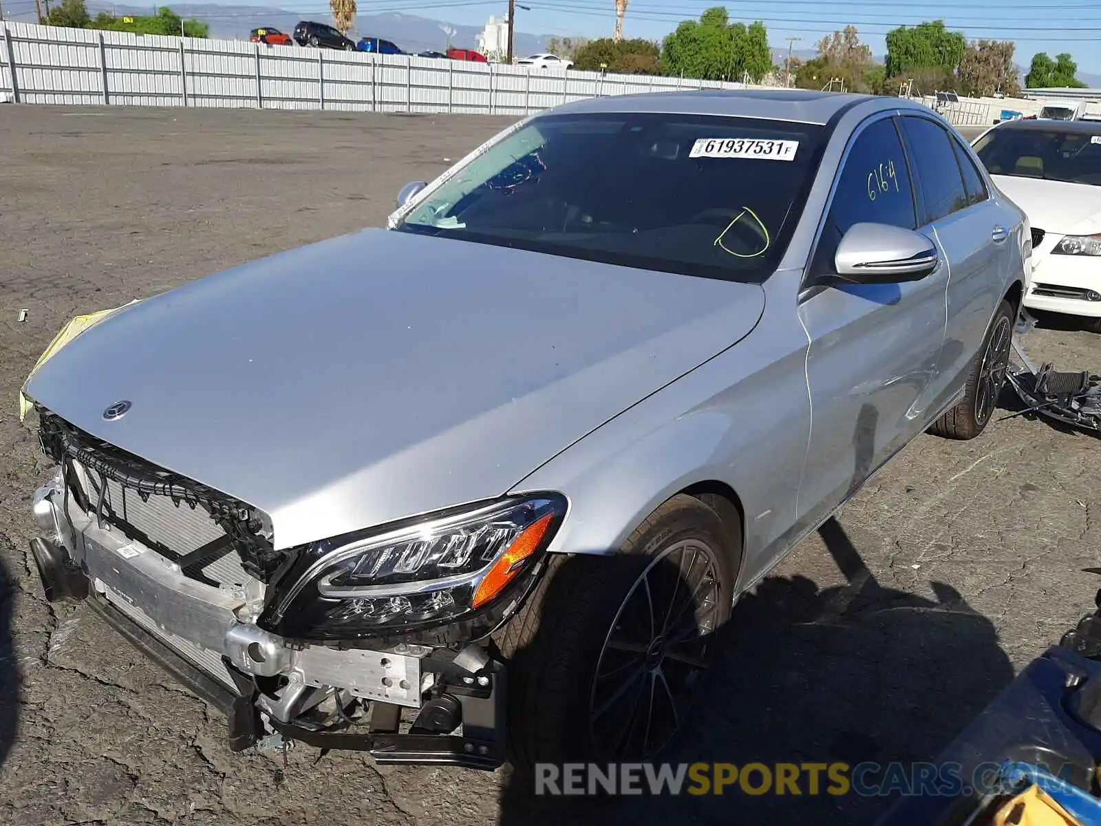 2 Photograph of a damaged car W1KWF8DB3MR646370 MERCEDES-BENZ C-CLASS 2021