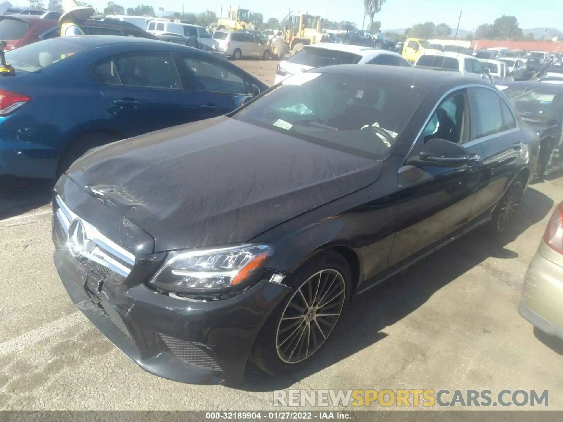 2 Photograph of a damaged car W1KWF8DB3MR646627 MERCEDES-BENZ C-CLASS 2021