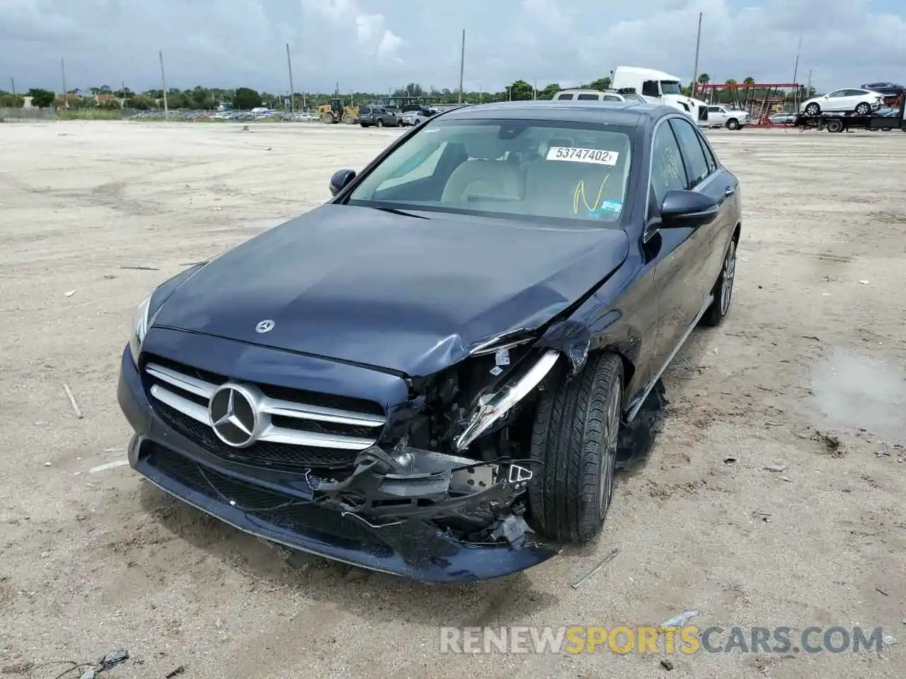 2 Photograph of a damaged car W1KWF8DB3MR653464 MERCEDES-BENZ C-CLASS 2021