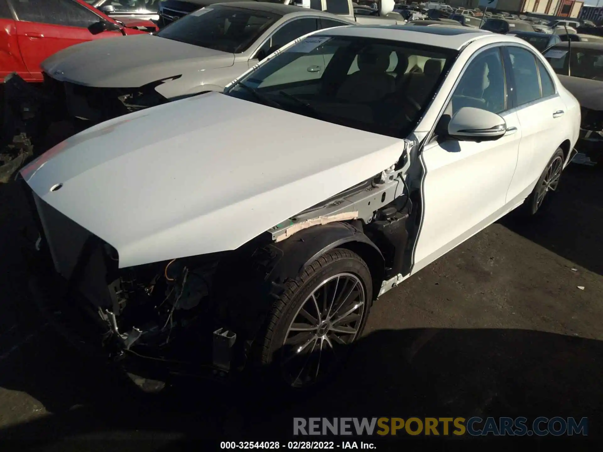 2 Photograph of a damaged car W1KWF8DB4MR607772 MERCEDES-BENZ C-CLASS 2021