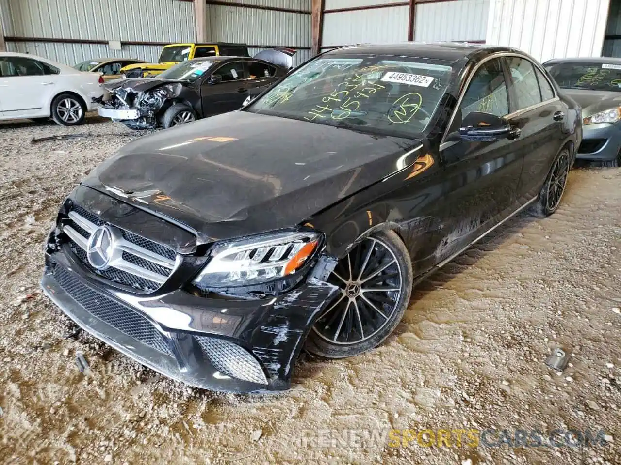 2 Photograph of a damaged car W1KWF8DB4MR615421 MERCEDES-BENZ C-CLASS 2021