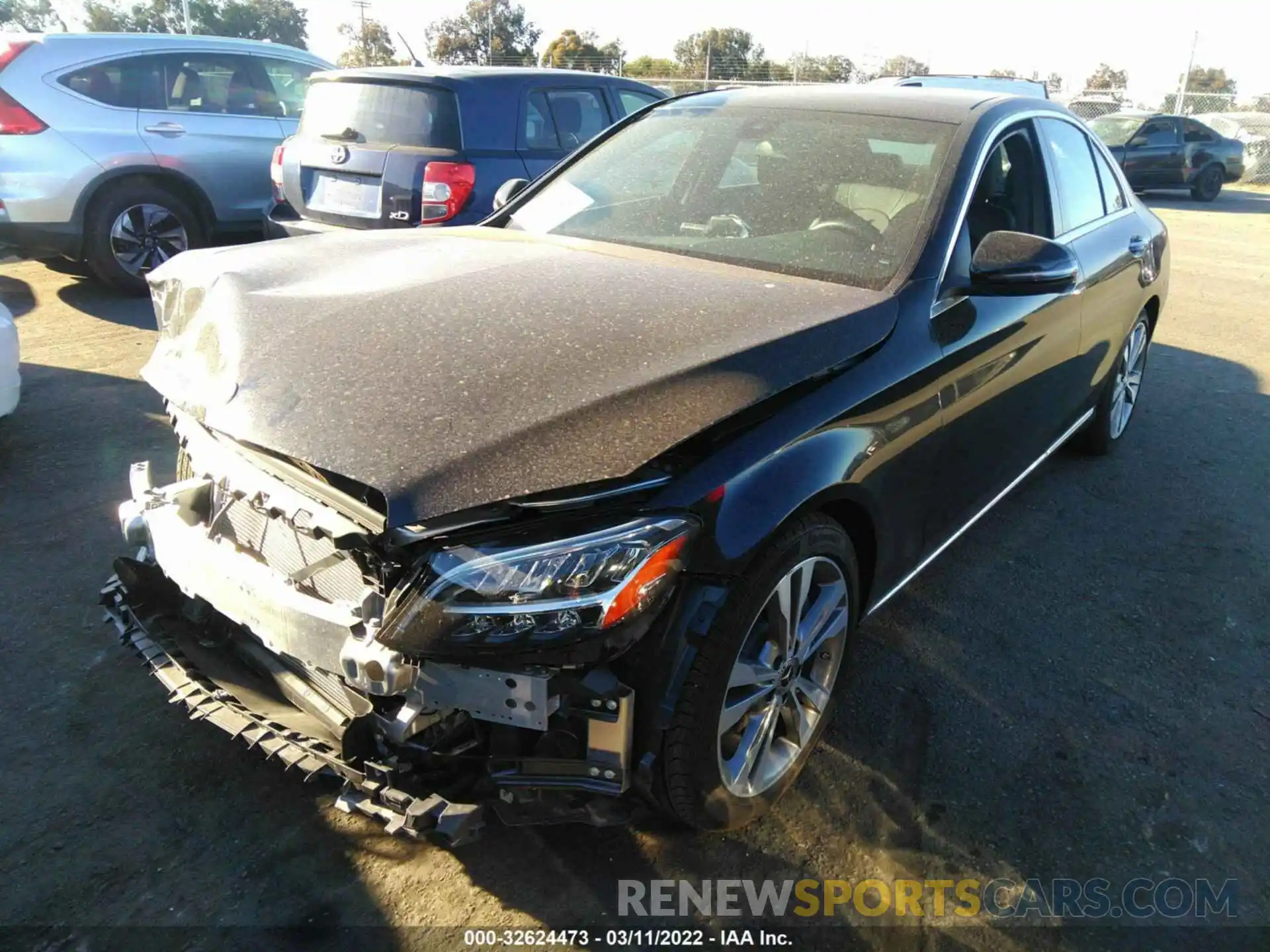 2 Photograph of a damaged car W1KWF8DB4MR622529 MERCEDES-BENZ C-CLASS 2021