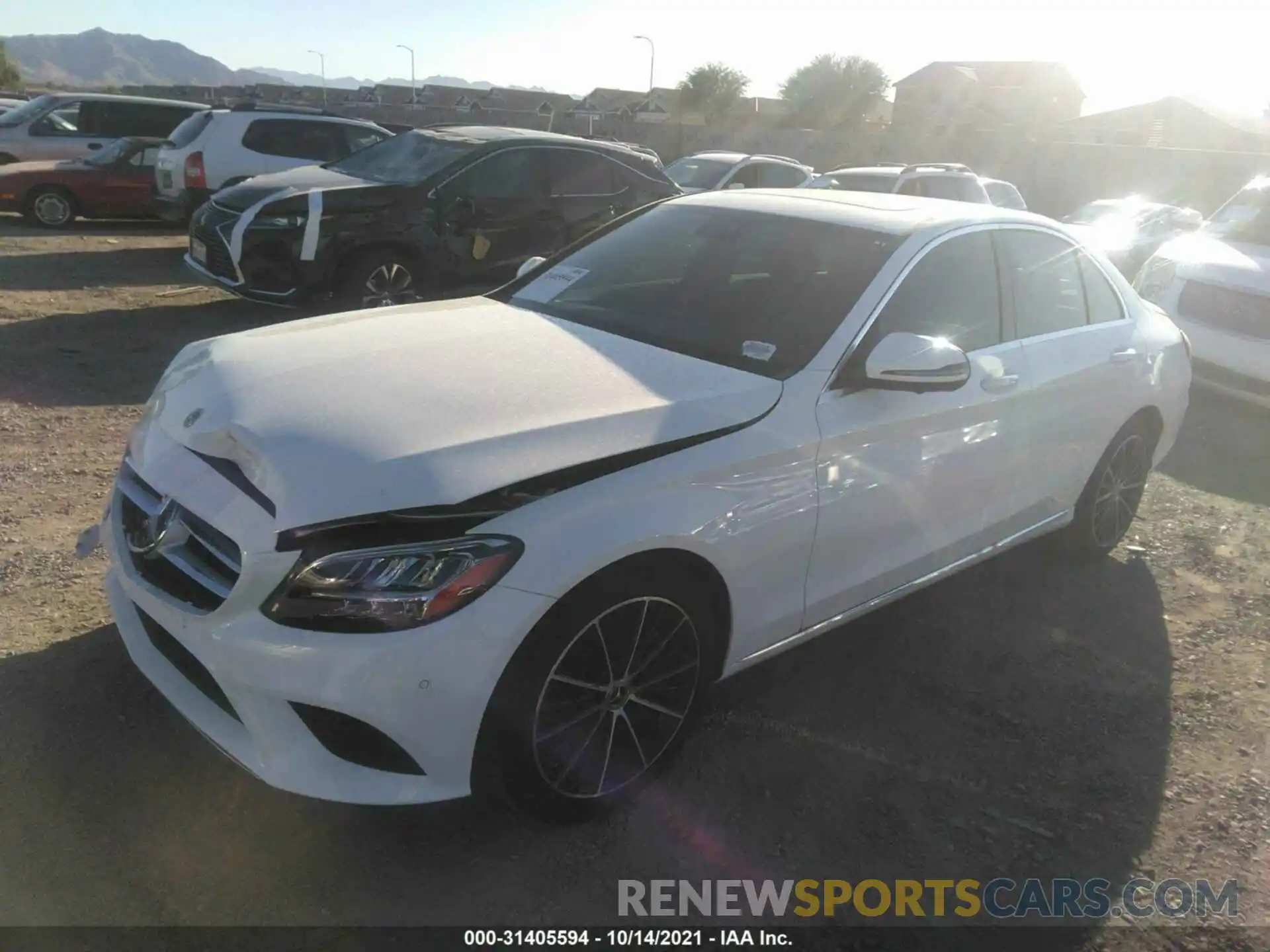 2 Photograph of a damaged car W1KWF8DB4MR628234 MERCEDES-BENZ C-CLASS 2021