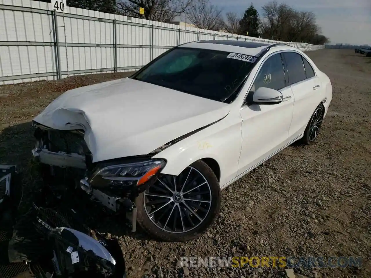 2 Photograph of a damaged car W1KWF8DB4MR637421 MERCEDES-BENZ C-CLASS 2021