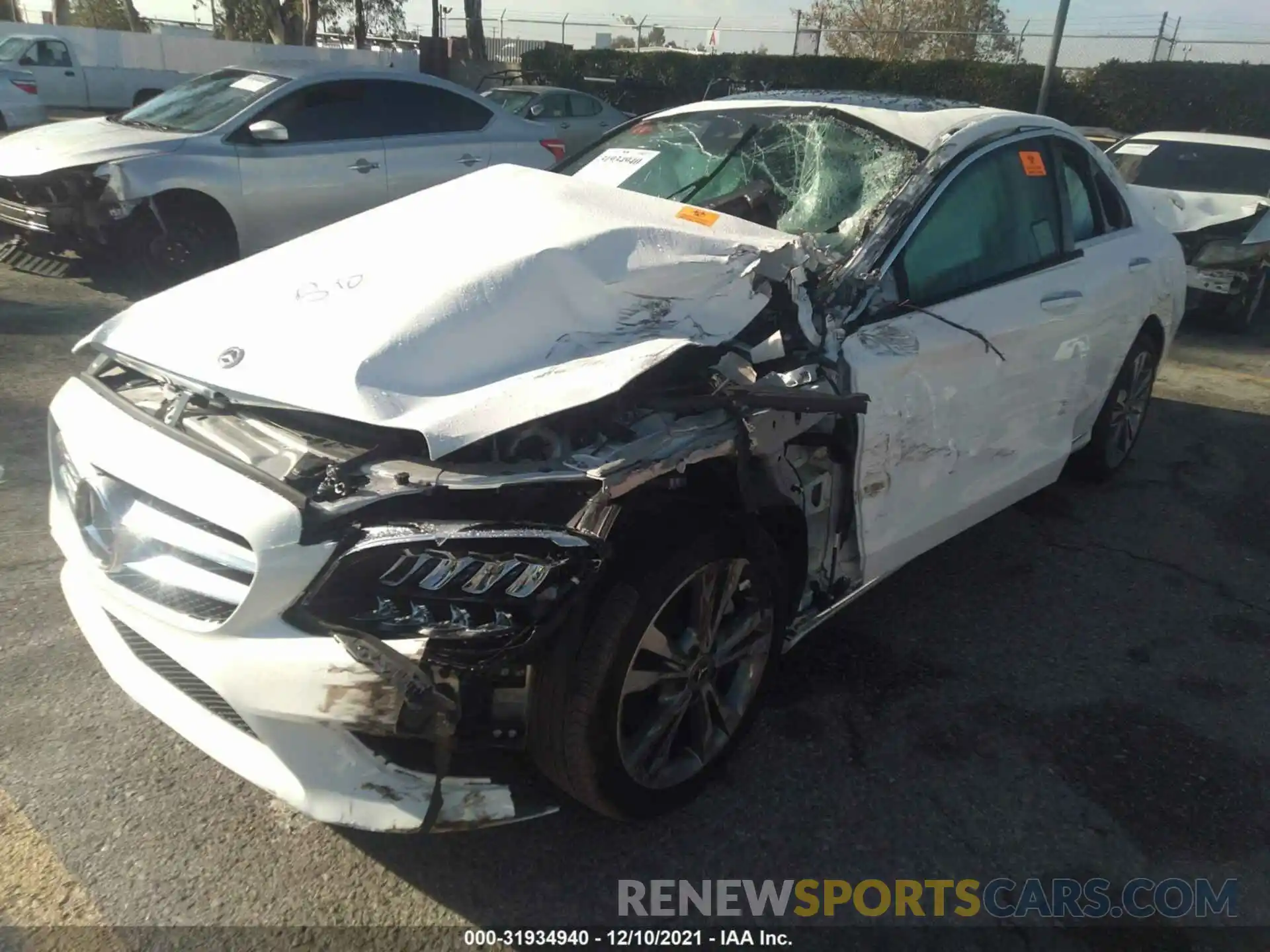 2 Photograph of a damaged car W1KWF8DB4MR646152 MERCEDES-BENZ C-CLASS 2021