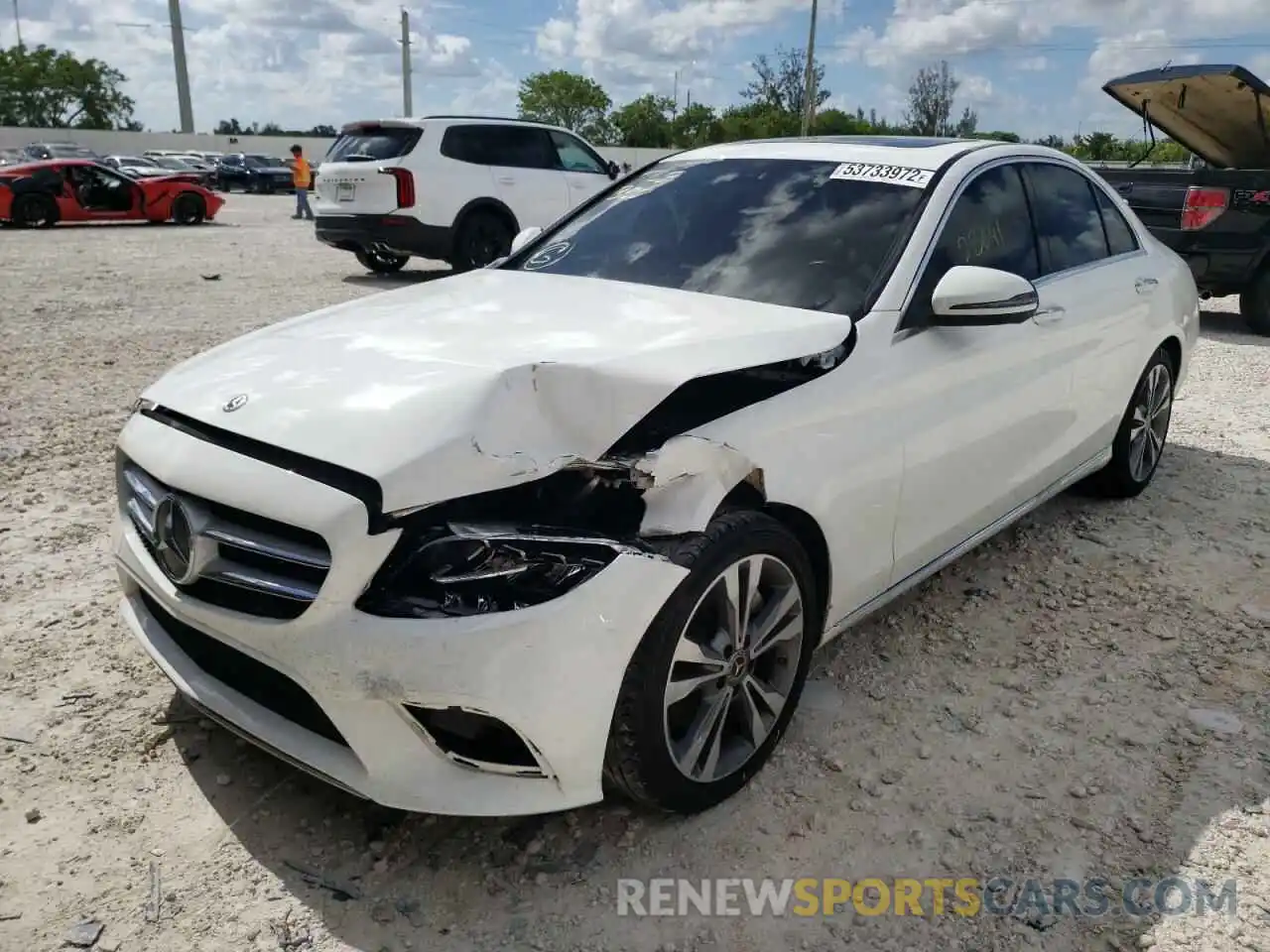 2 Photograph of a damaged car W1KWF8DB5MR607280 MERCEDES-BENZ C-CLASS 2021