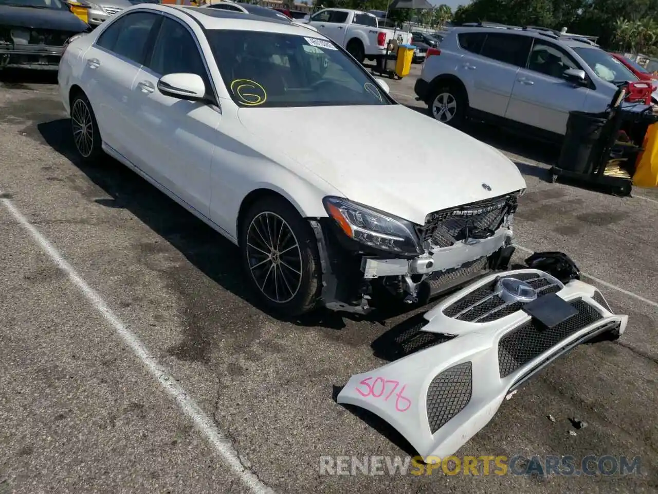 1 Photograph of a damaged car W1KWF8DB5MR631482 MERCEDES-BENZ C-CLASS 2021