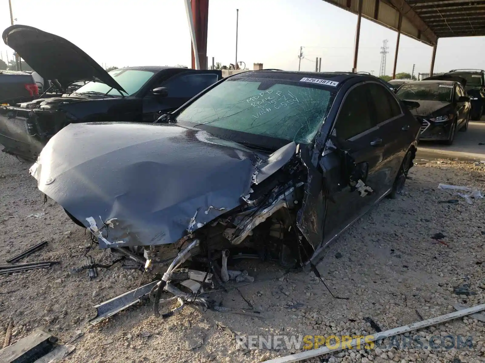 2 Photograph of a damaged car W1KWF8DB6MR616554 MERCEDES-BENZ C-CLASS 2021