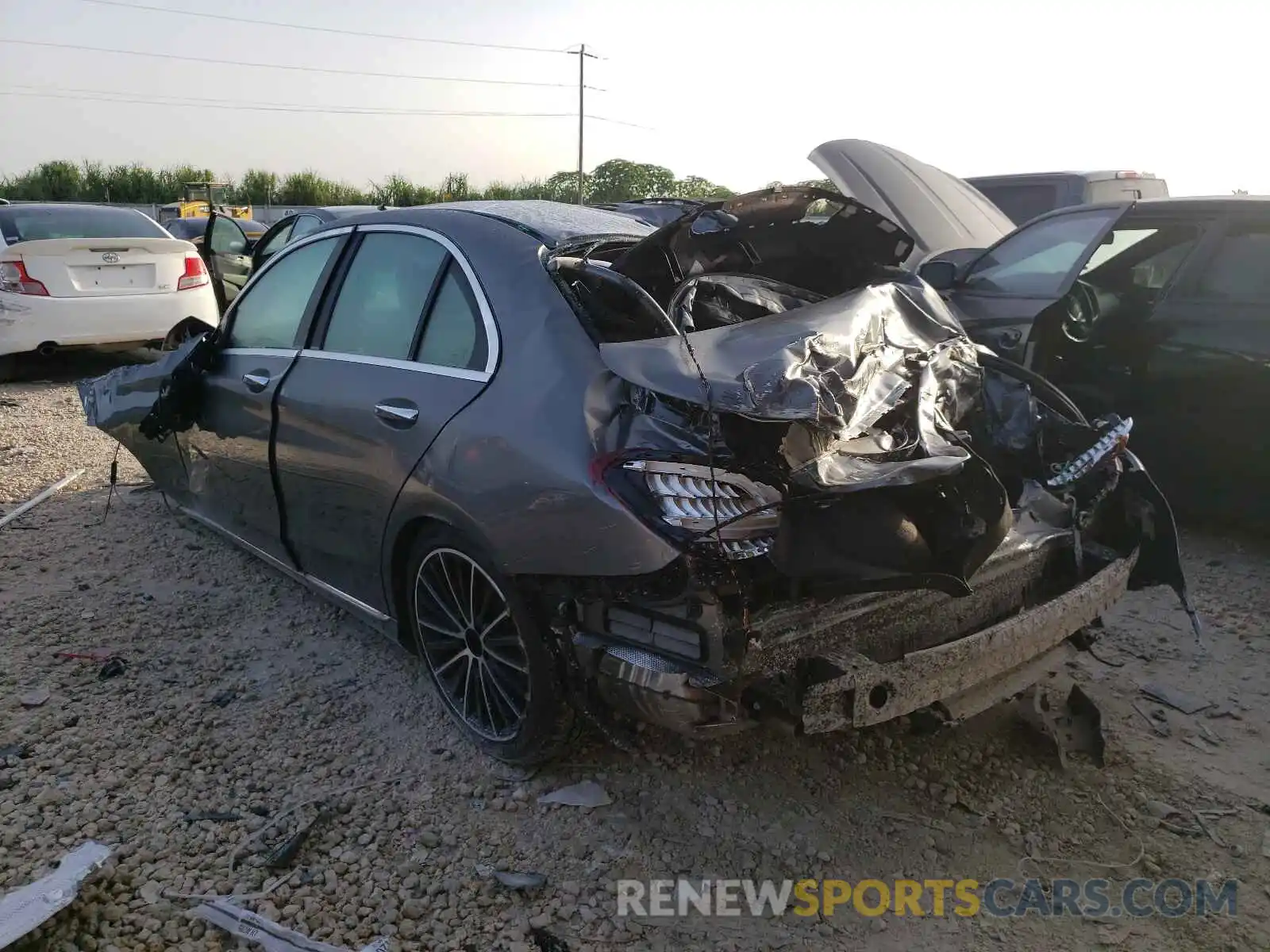 3 Photograph of a damaged car W1KWF8DB6MR616554 MERCEDES-BENZ C-CLASS 2021