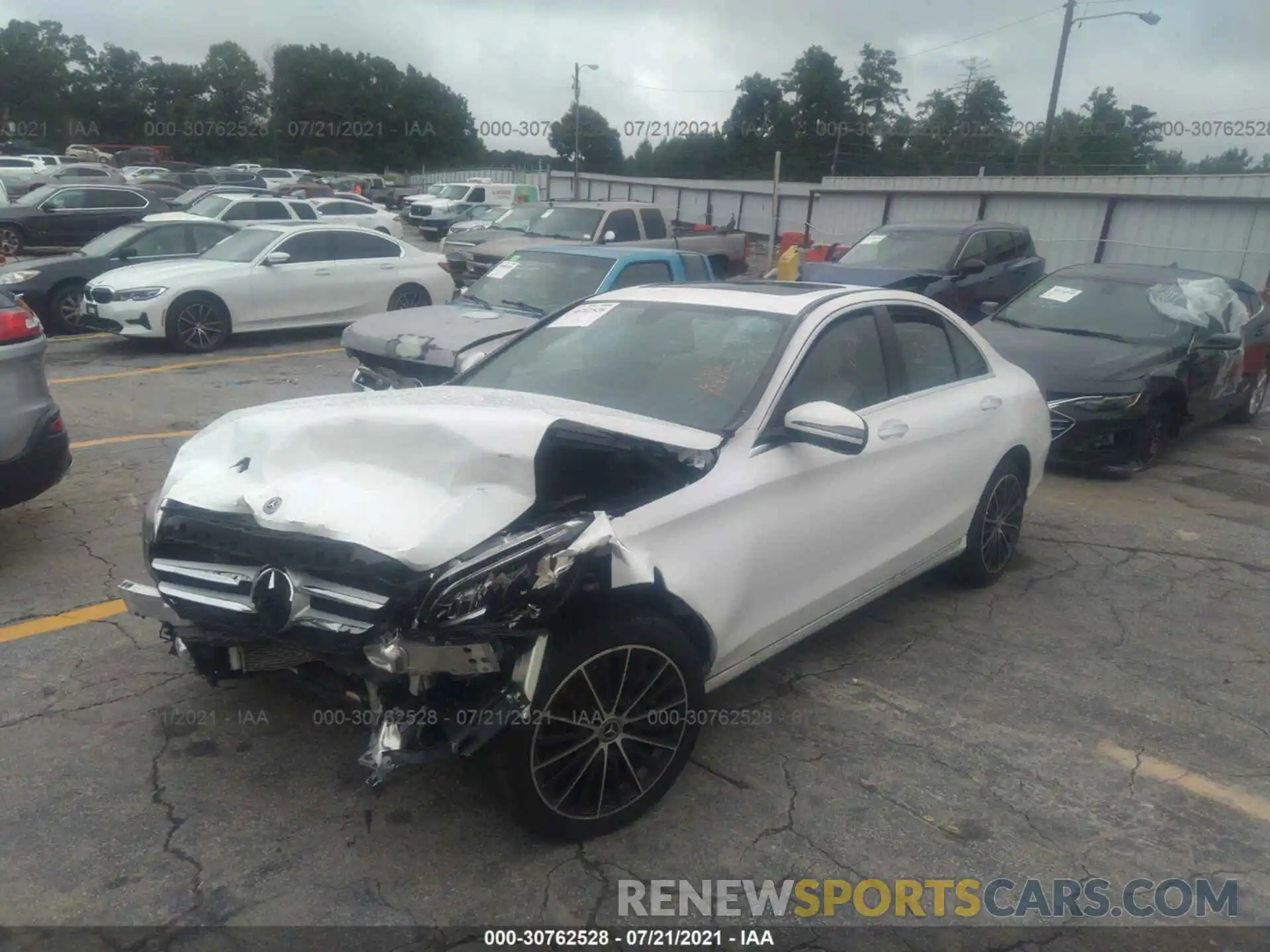 2 Photograph of a damaged car W1KWF8DB6MR619793 MERCEDES-BENZ C-CLASS 2021