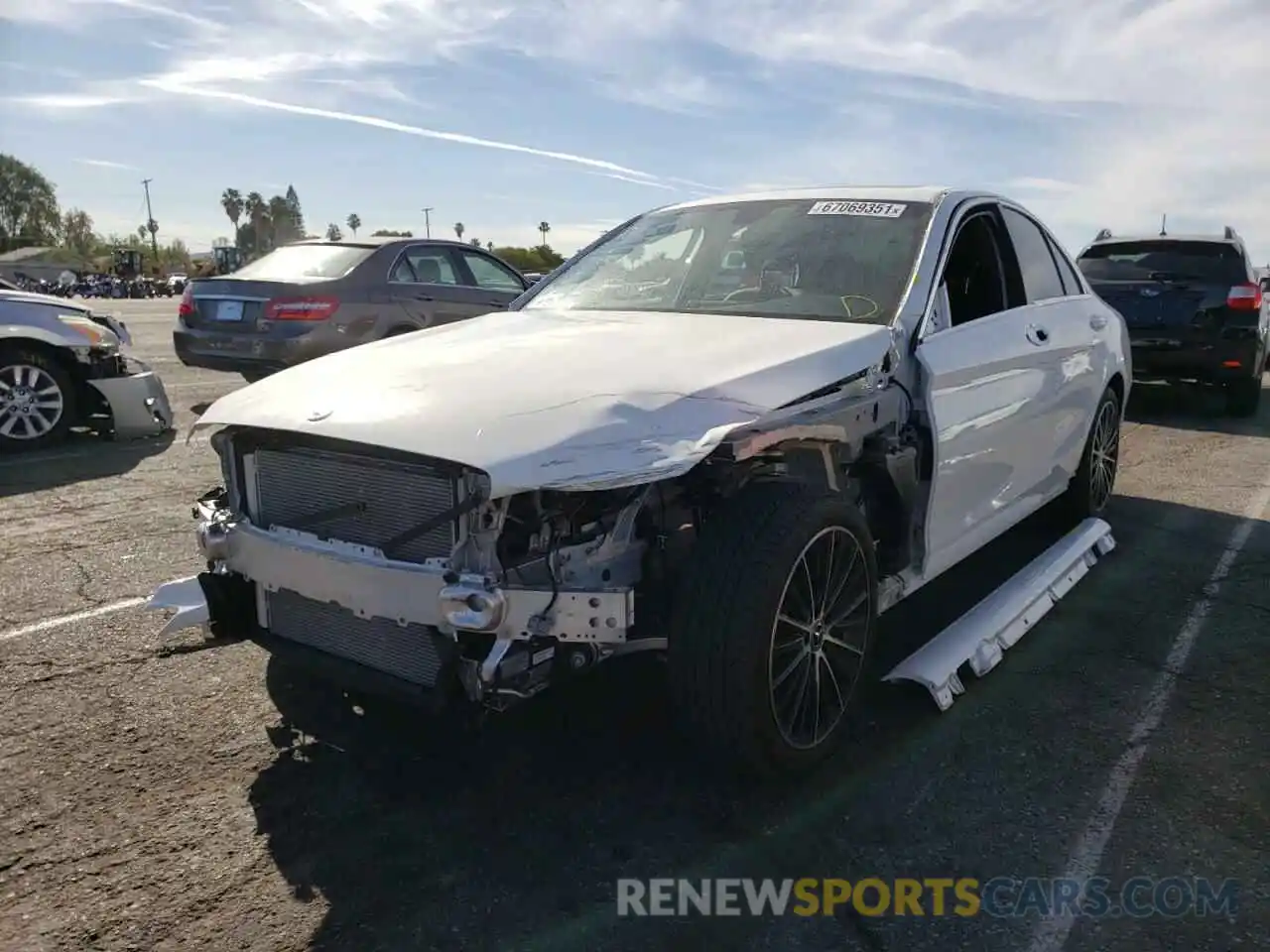 2 Photograph of a damaged car W1KWF8DB6MR645486 MERCEDES-BENZ C-CLASS 2021