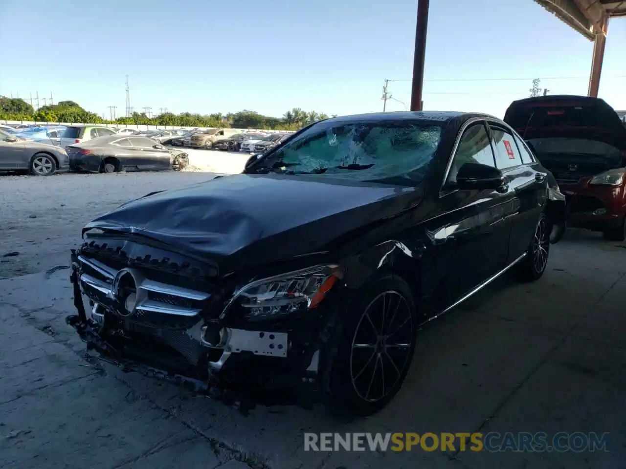 2 Photograph of a damaged car W1KWF8DB6MR650641 MERCEDES-BENZ C-CLASS 2021