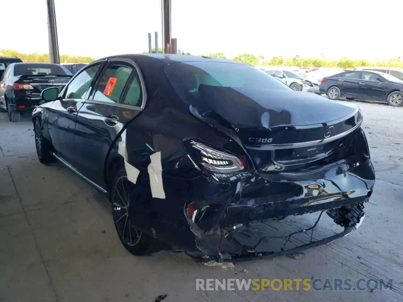 3 Photograph of a damaged car W1KWF8DB6MR650641 MERCEDES-BENZ C-CLASS 2021