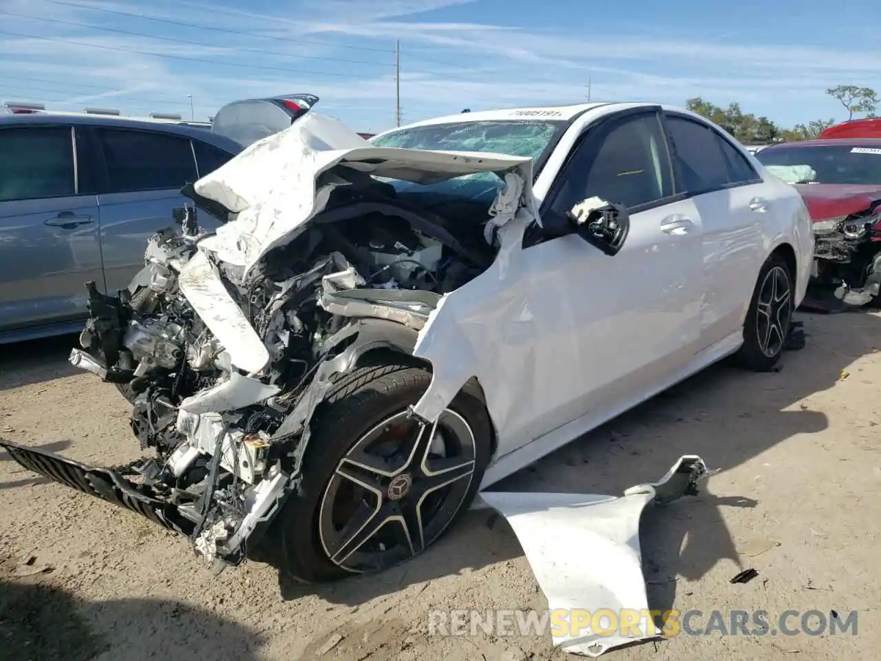 2 Photograph of a damaged car W1KWF8DB7MR615008 MERCEDES-BENZ C-CLASS 2021