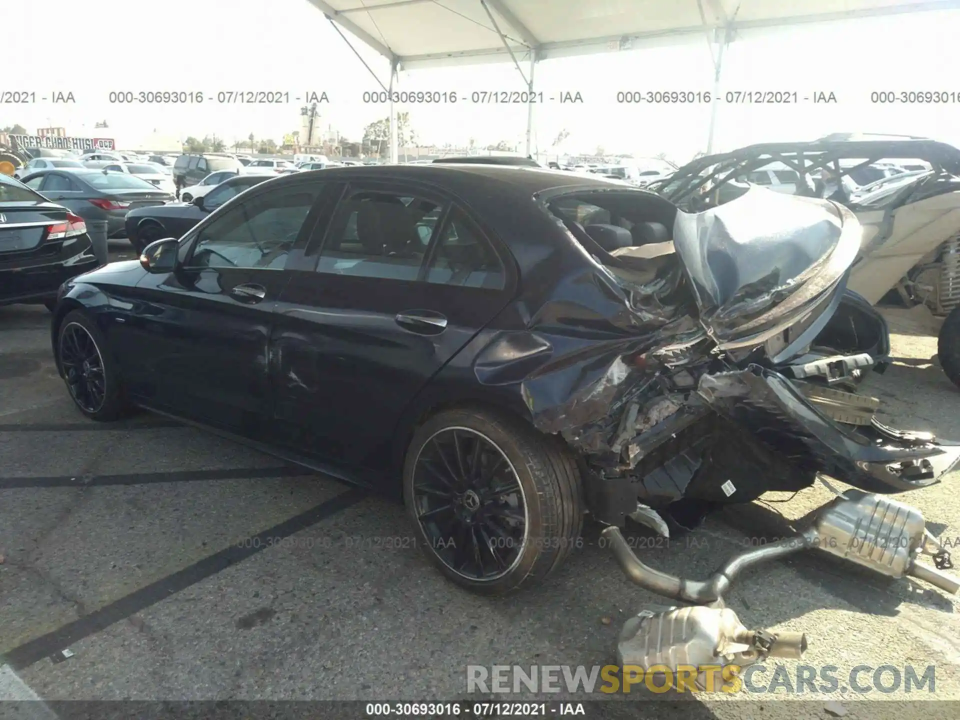 3 Photograph of a damaged car W1KWF8DB7MR618152 MERCEDES-BENZ C-CLASS 2021