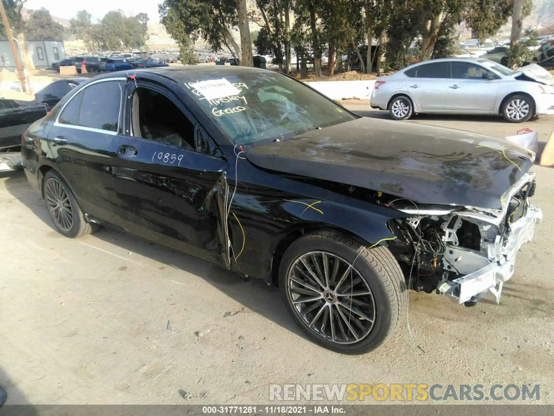 1 Photograph of a damaged car W1KWF8DB7MR622332 MERCEDES-BENZ C-CLASS 2021