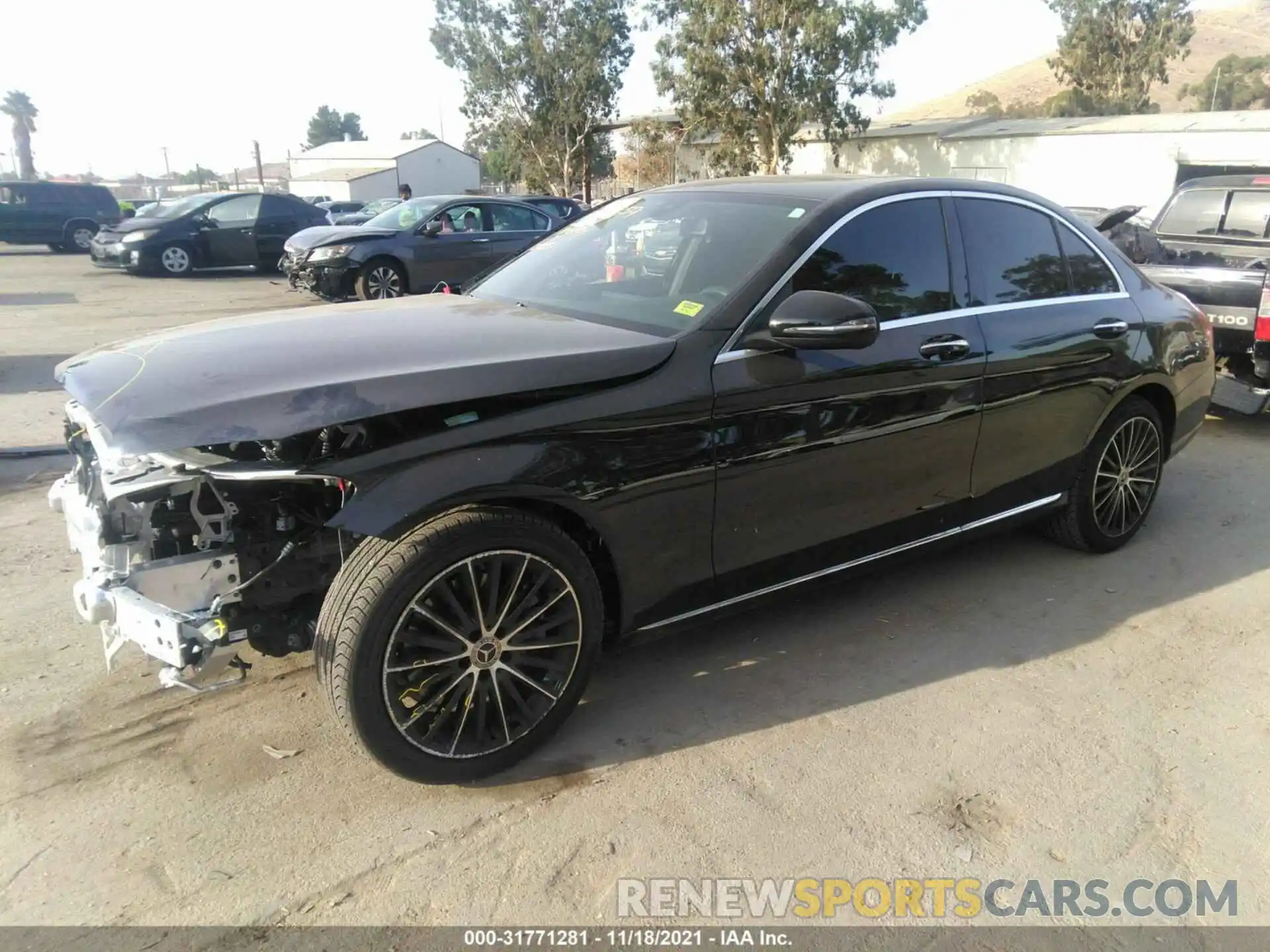 2 Photograph of a damaged car W1KWF8DB7MR622332 MERCEDES-BENZ C-CLASS 2021