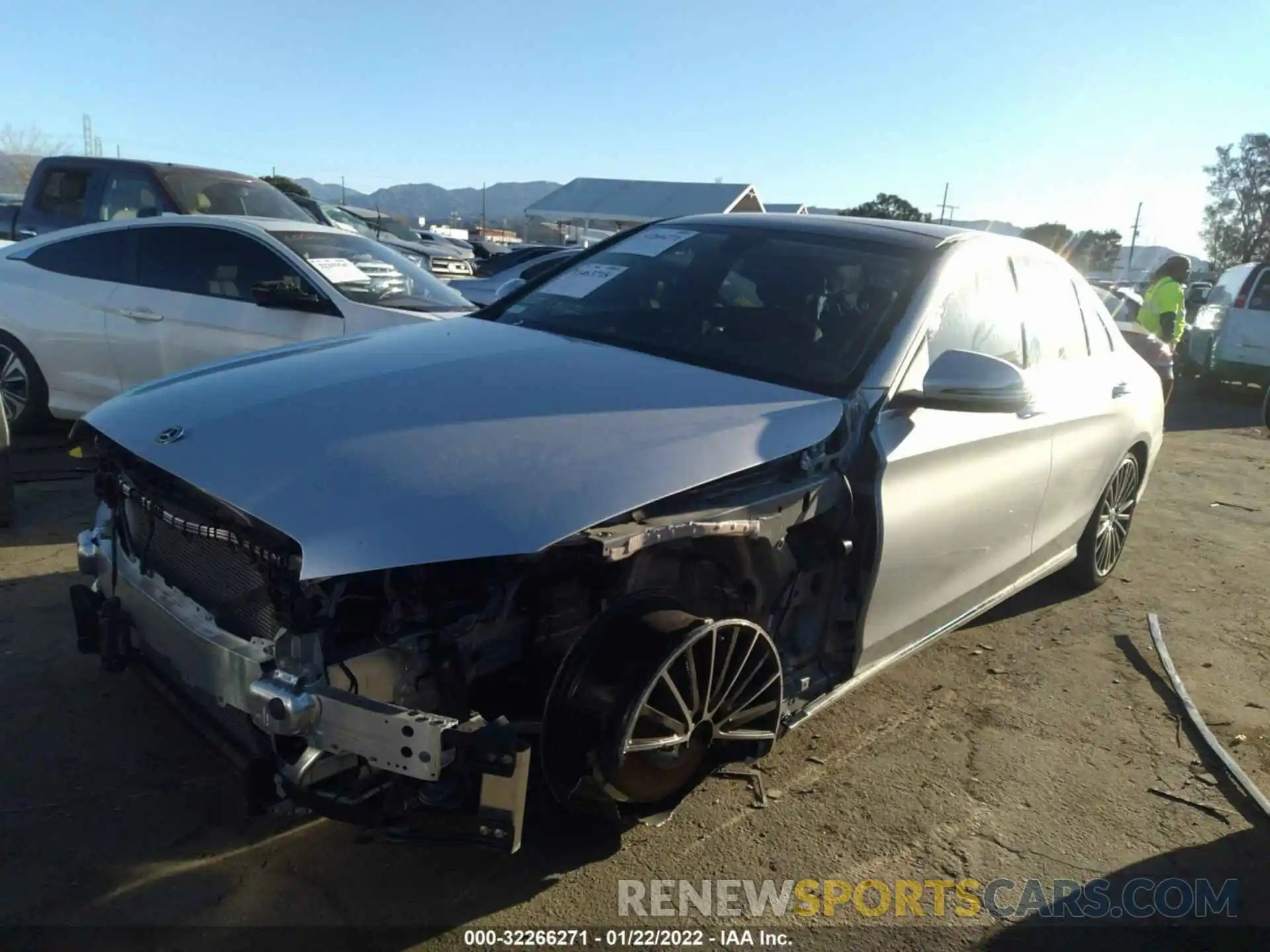 2 Photograph of a damaged car W1KWF8DB7MR625974 MERCEDES-BENZ C-CLASS 2021