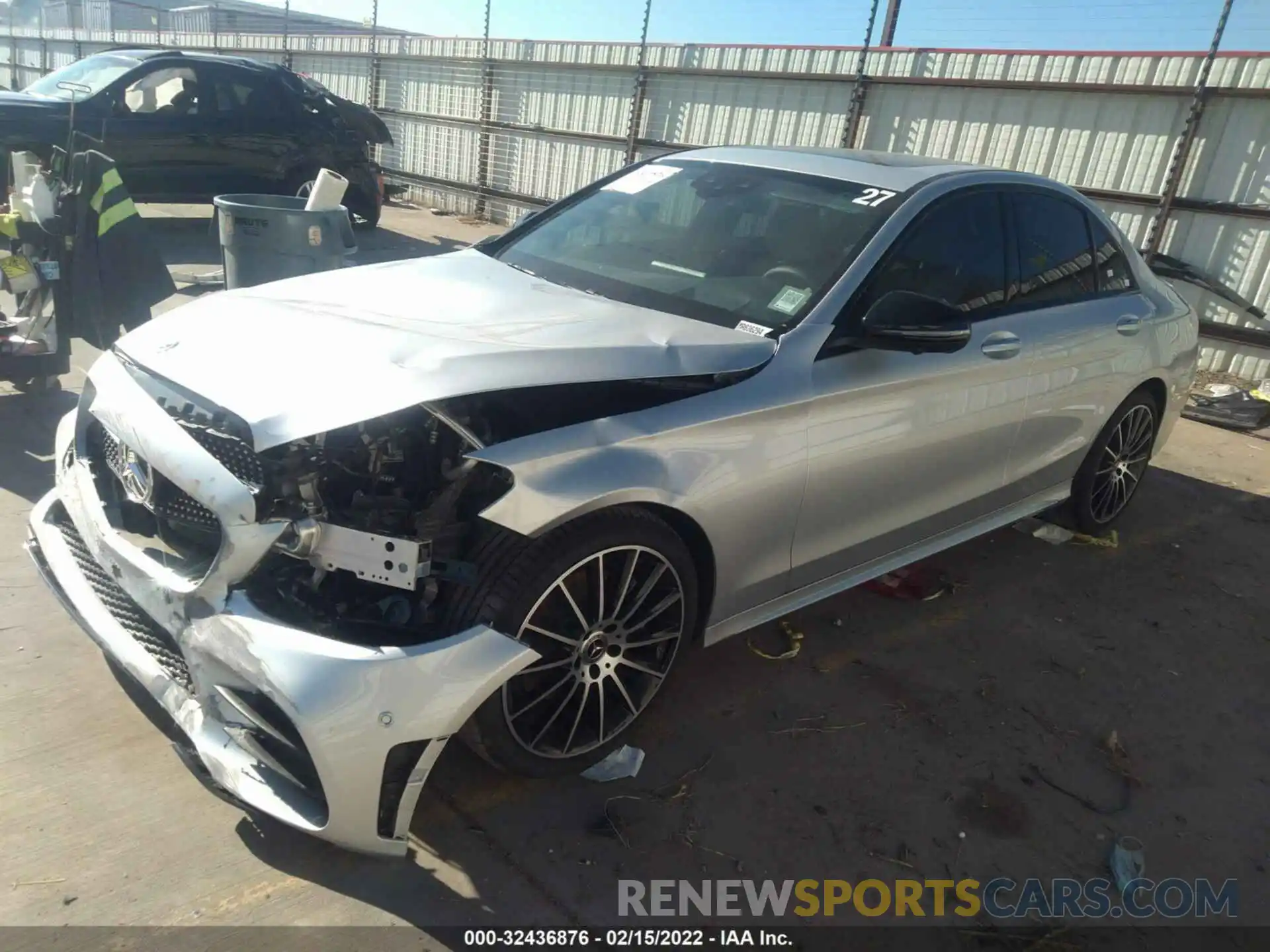 2 Photograph of a damaged car W1KWF8DB7MR636294 MERCEDES-BENZ C-CLASS 2021