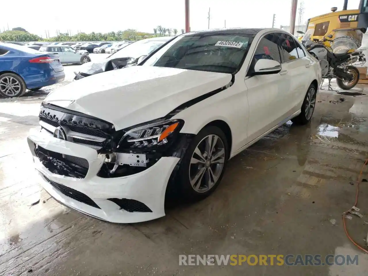 2 Photograph of a damaged car W1KWF8DB8MR645974 MERCEDES-BENZ C-CLASS 2021