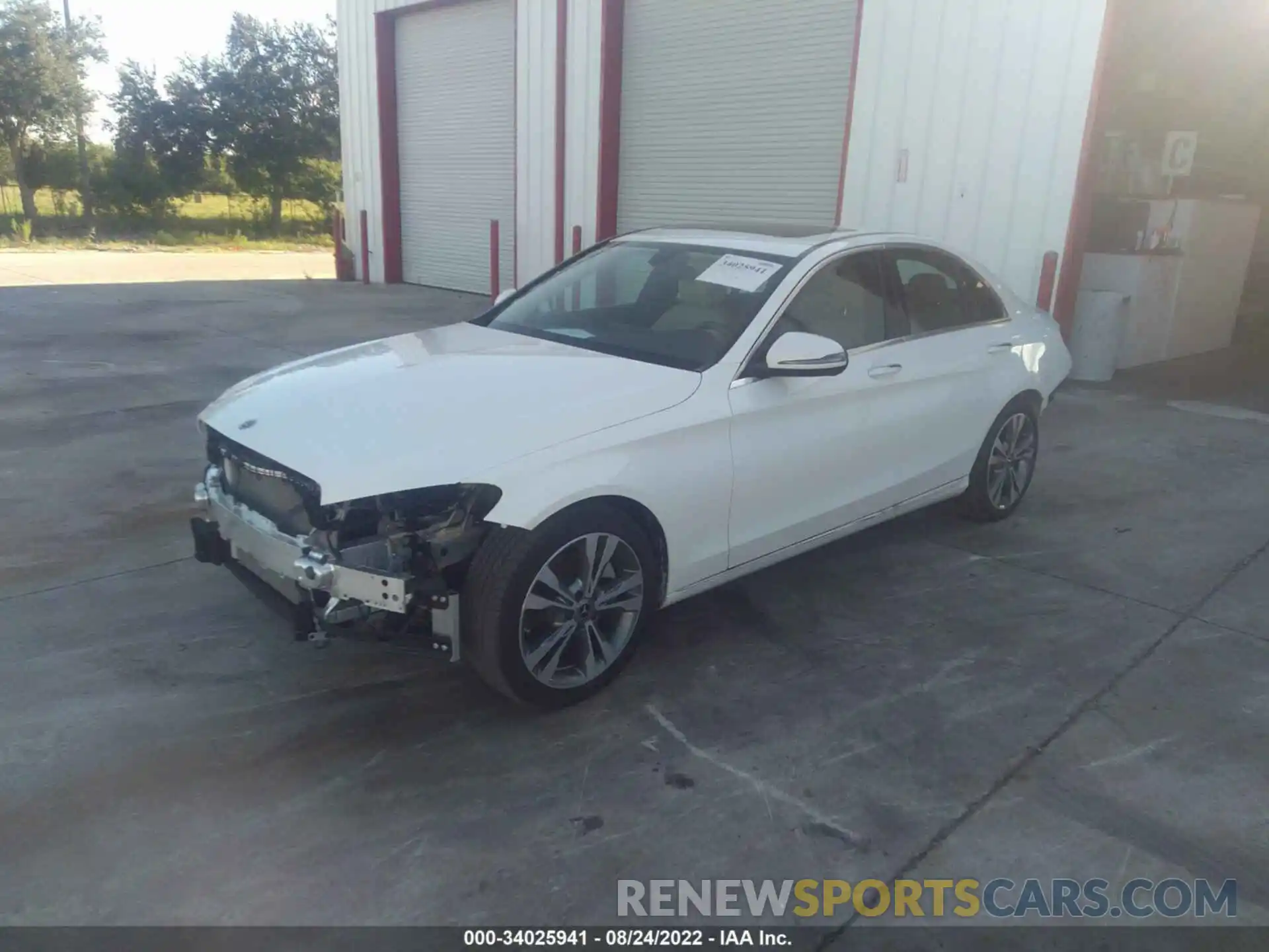 2 Photograph of a damaged car W1KWF8DB9MR611817 MERCEDES-BENZ C-CLASS 2021