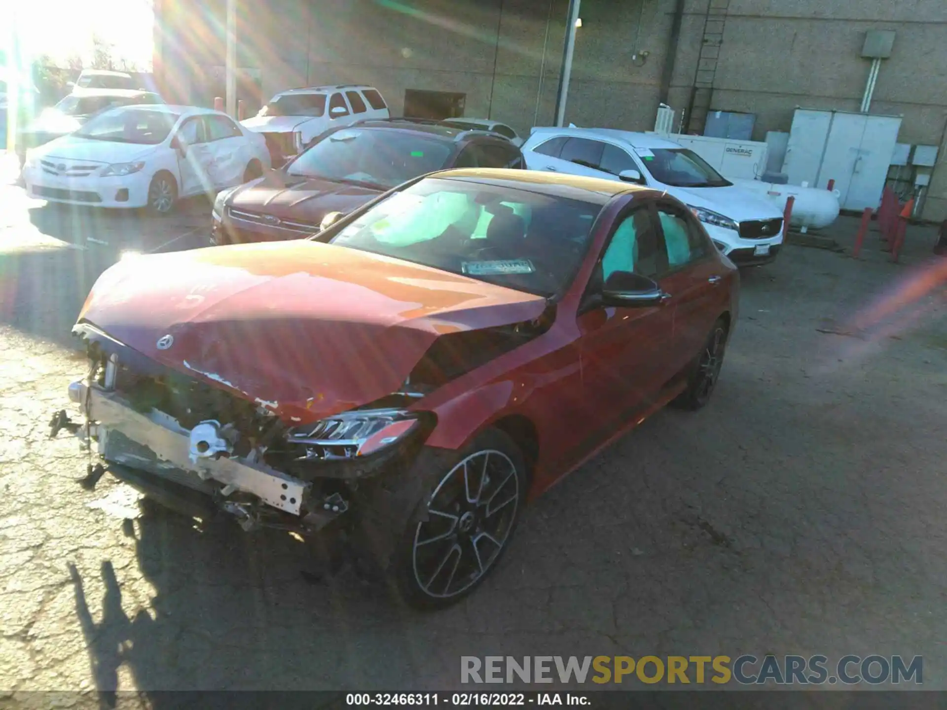 2 Photograph of a damaged car W1KWF8DB9MR620243 MERCEDES-BENZ C-CLASS 2021