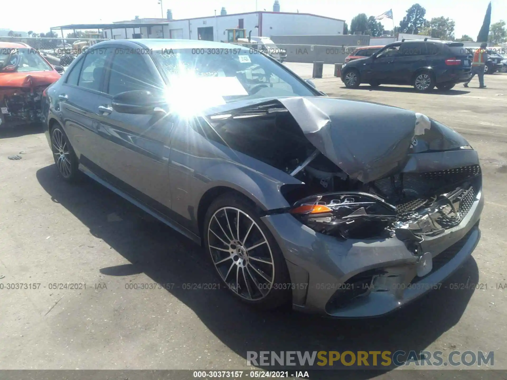 1 Photograph of a damaged car W1KWF8DB9MR622106 MERCEDES-BENZ C-CLASS 2021